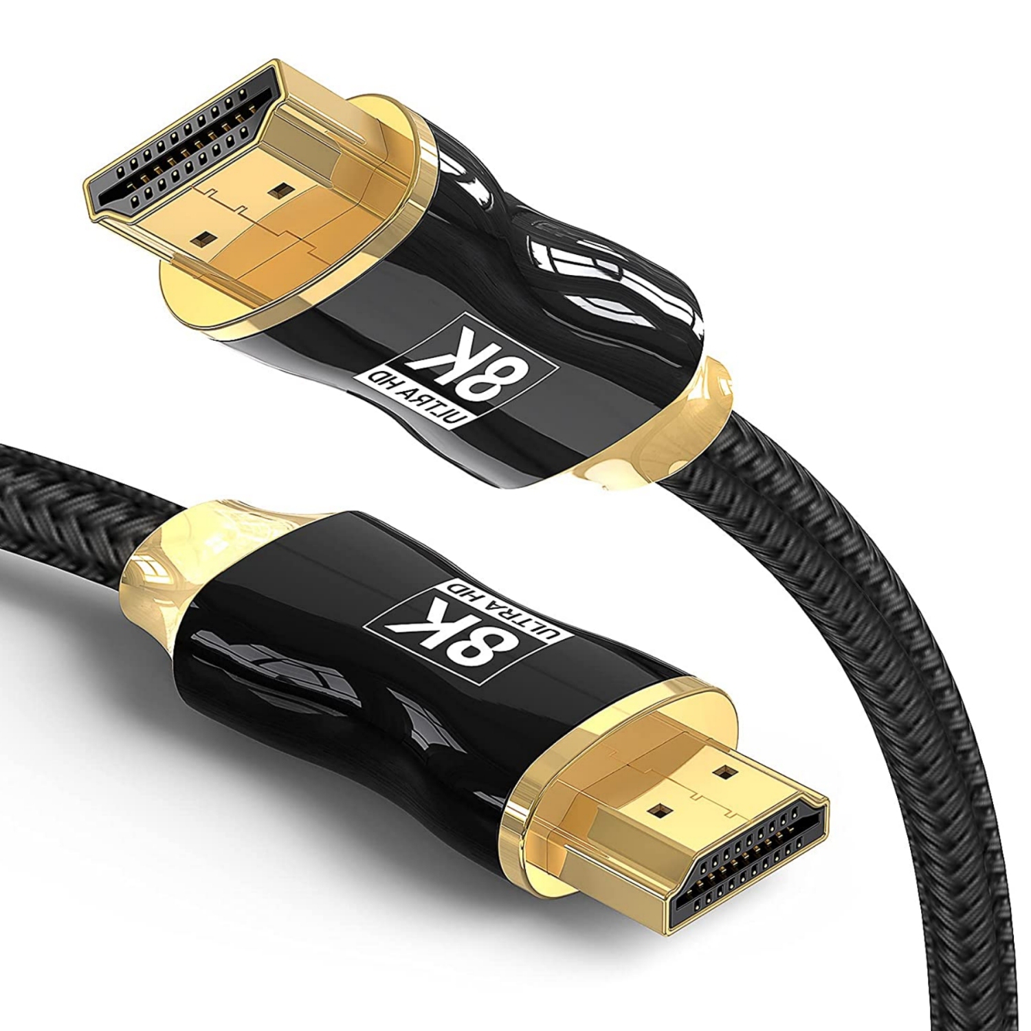 NIERBO 8K HDMI 2.1 Cable 4Ft, Supports 48Gbps 8K@60Hz 4K@120Hz eARC HDCP2.2 2.3 Compatible with Apple Sony LG Samsung TV, PS5, PS4, One Series X, Xbox (Zinc Alloy housing)