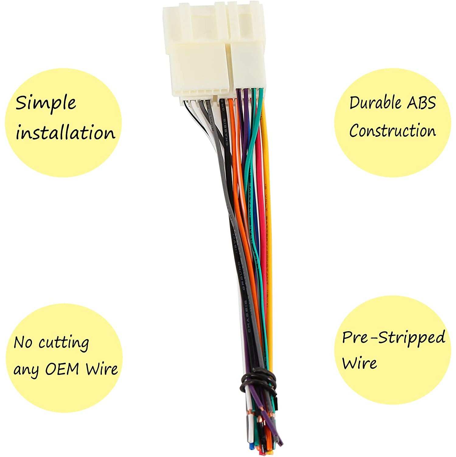 Select 1996-2005 GM Chevrolet GMC Suburban Express Vehicles Stereo Radio Wiring Harness Aftermarket Head Unit Install Connector