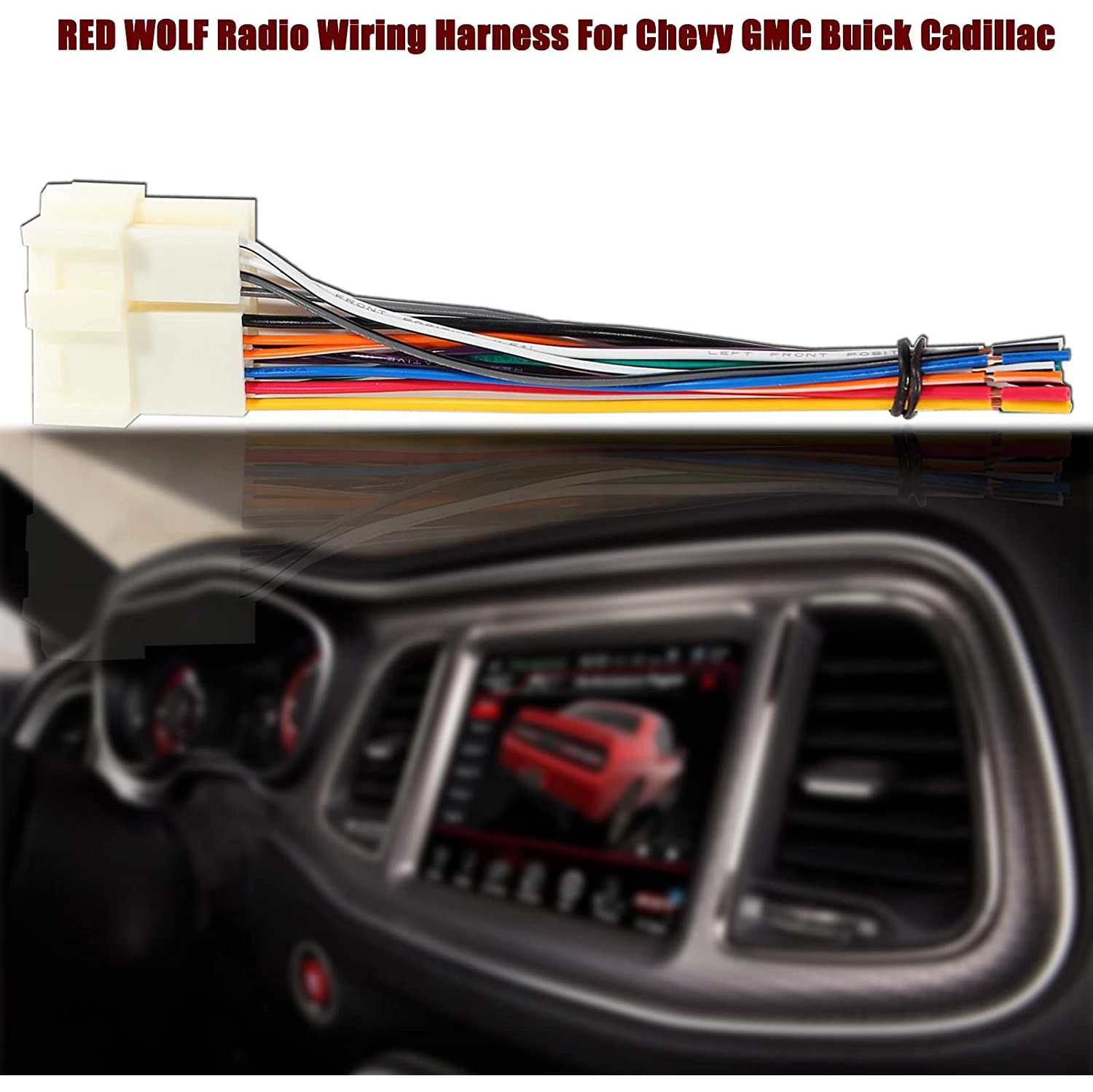 Select 1996-2005 GM Chevrolet GMC Suburban Express Vehicles Stereo Radio Wiring Harness Aftermarket Head Unit Install Connector