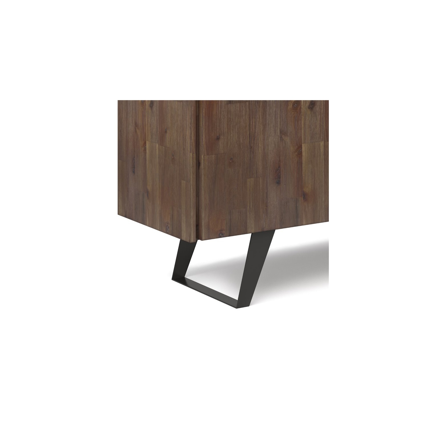 Simpli Home Lowry 60" Solid Wood Sideboard in Rustic Natural Aged Brown