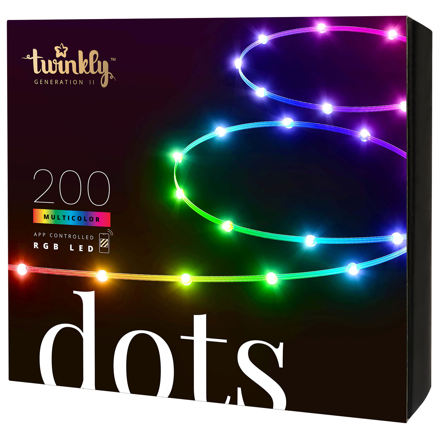 Twinkly Dots Smart 10m RGB LED Light String - 200 Lights