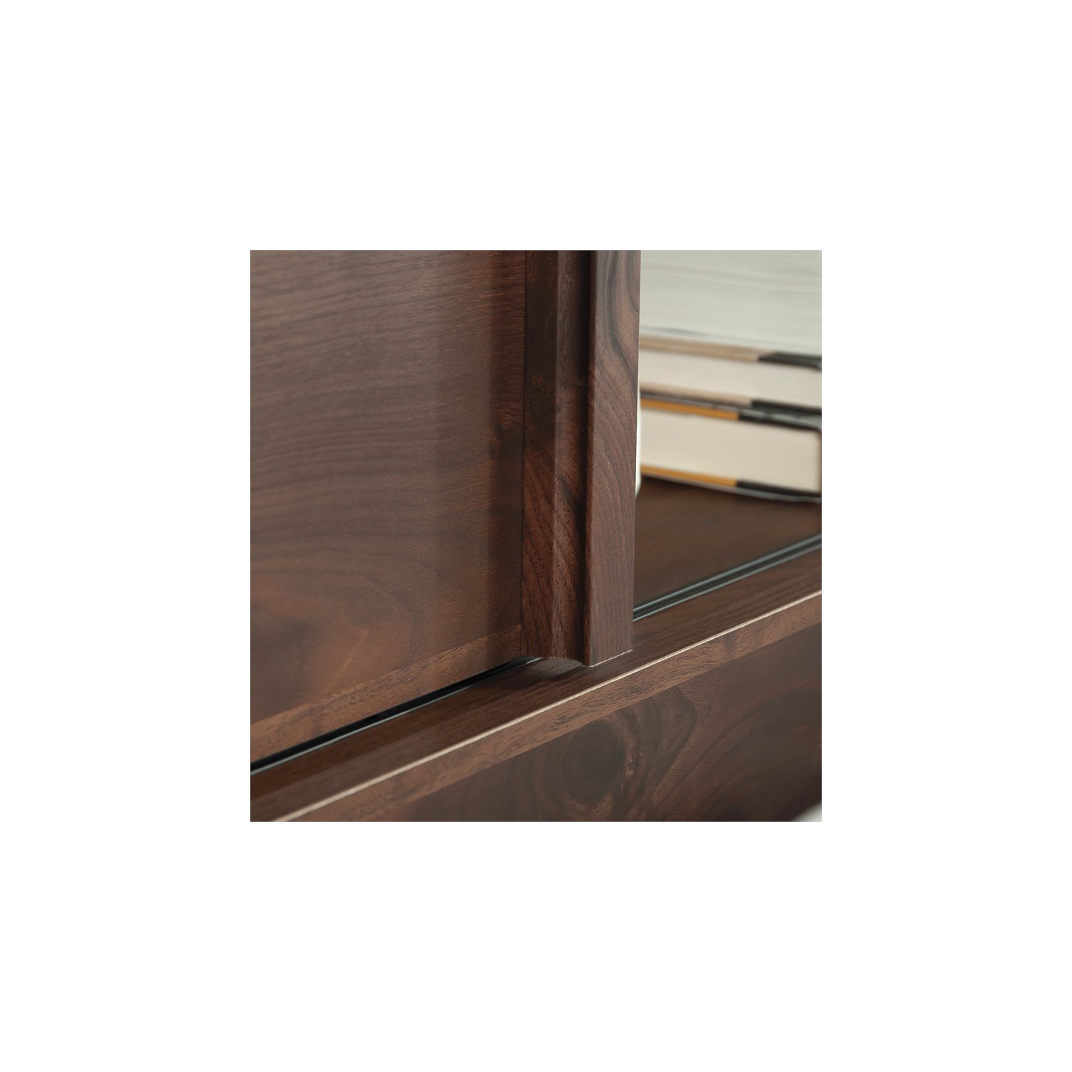 Pemberly Row Engineered Wood Full/Queen Headboard in Grand Walnut
