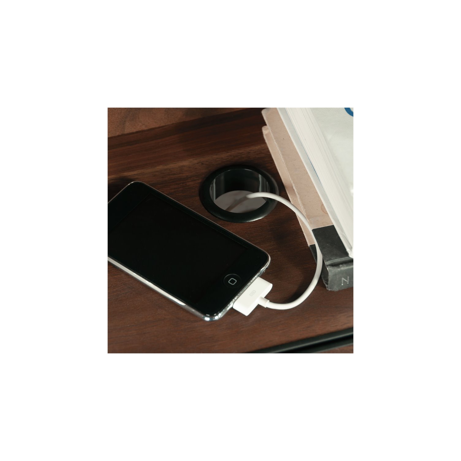 Pemberly Row Engineered Wood Full/Queen Headboard in Grand Walnut