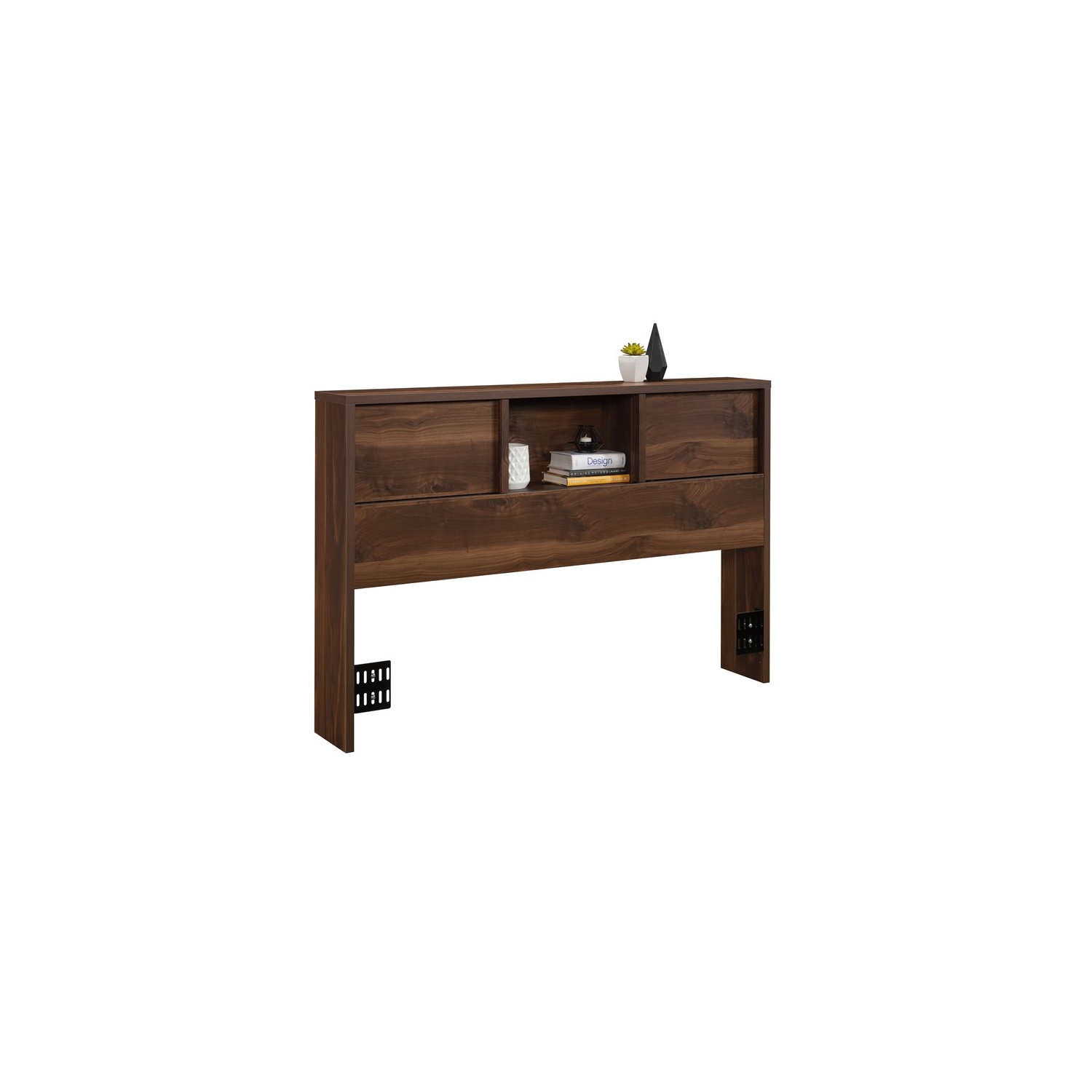 Pemberly Row Engineered Wood Full/Queen Headboard in Grand Walnut