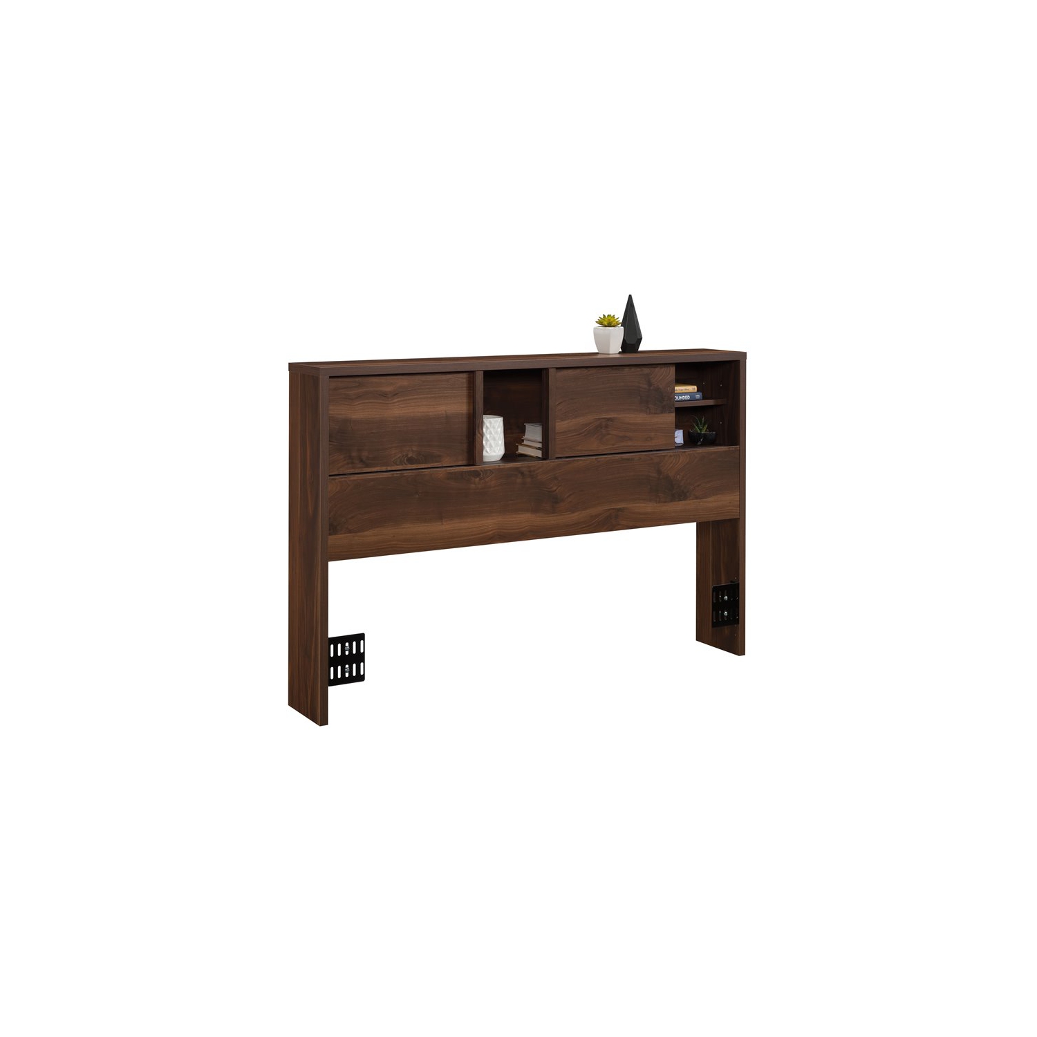 Pemberly Row Engineered Wood Full/Queen Headboard in Grand Walnut