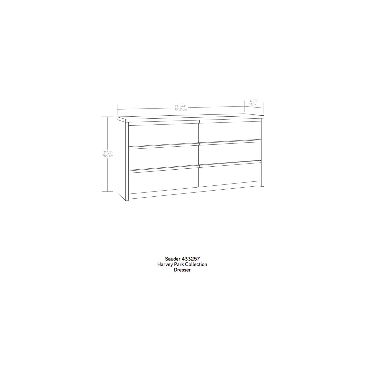 Pemberly Row Engineered Wood Bedroom Dresser in Pacific Maple