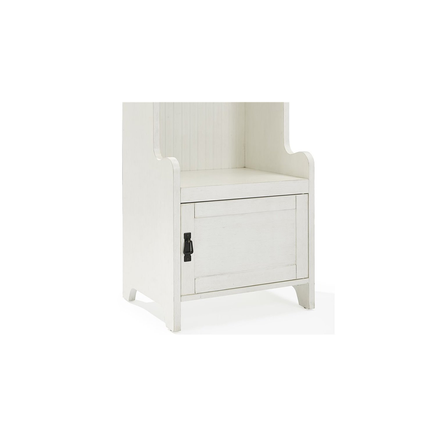 Portemanteau en bois d’ingénierie de Bowery Hill au fini blanc vieilli