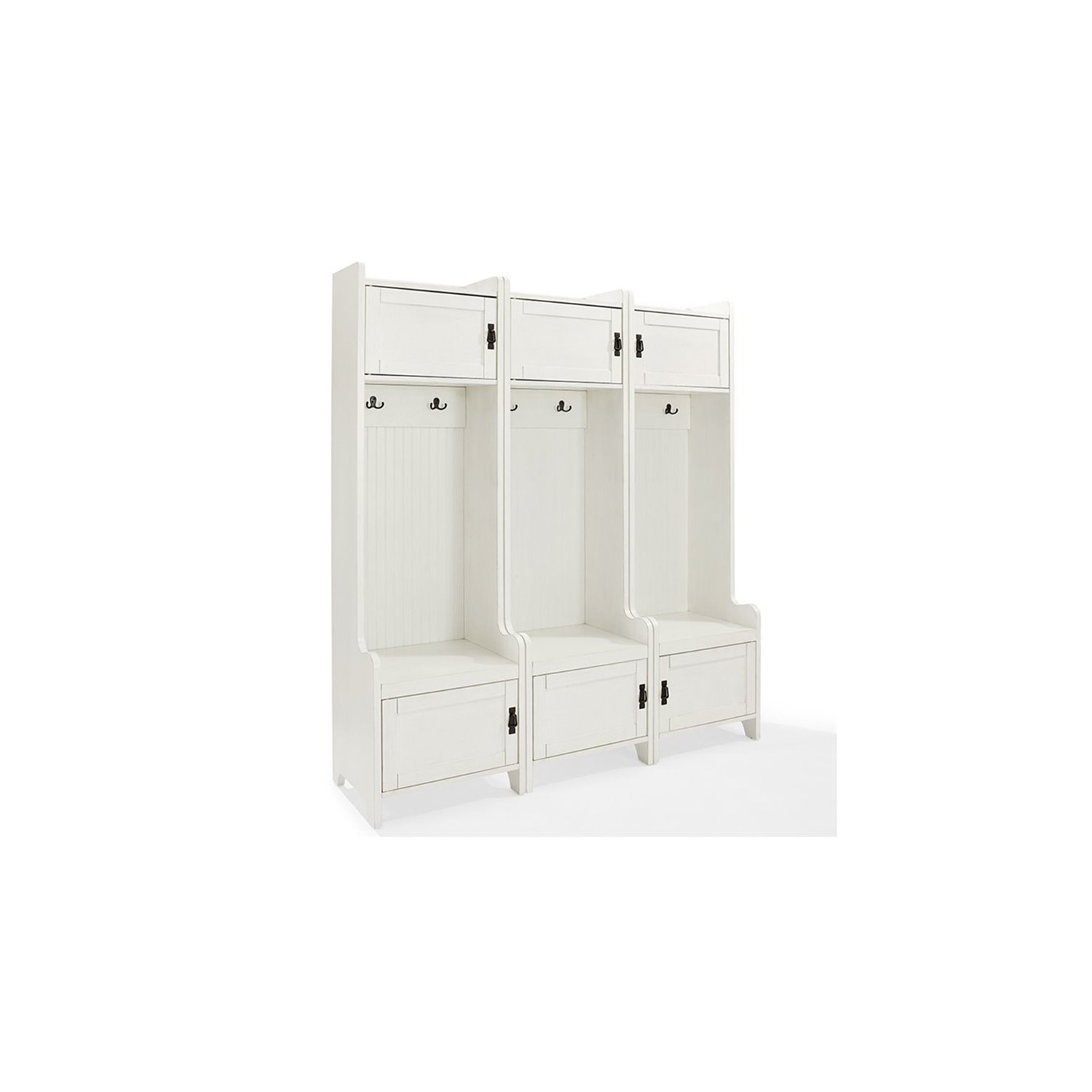 Portemanteau en bois d’ingénierie de Bowery Hill, blanc vieilli