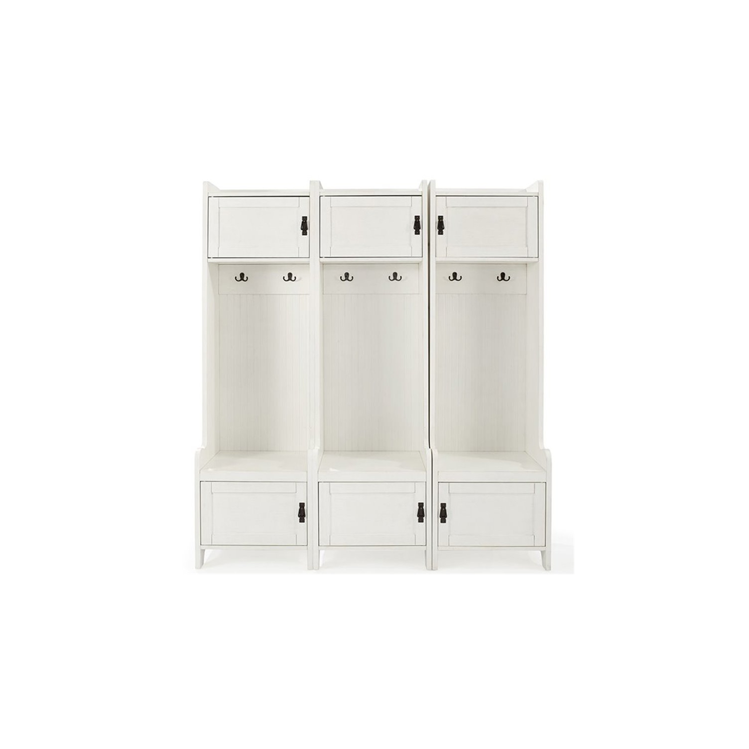 Portemanteau en bois d’ingénierie de Bowery Hill, blanc vieilli