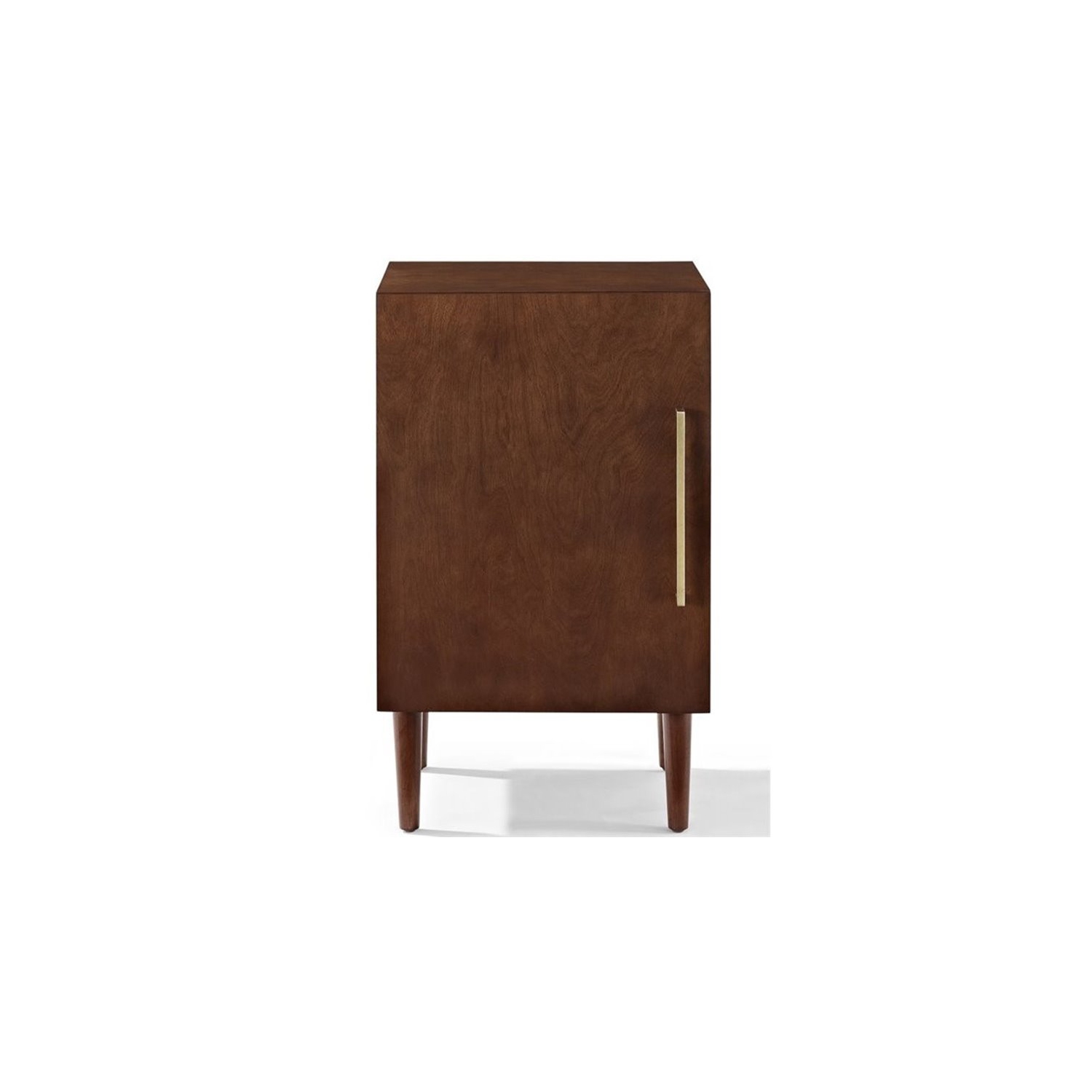 Bowery Hill Modern Engineered Wood Record Player Stand in Mahogany