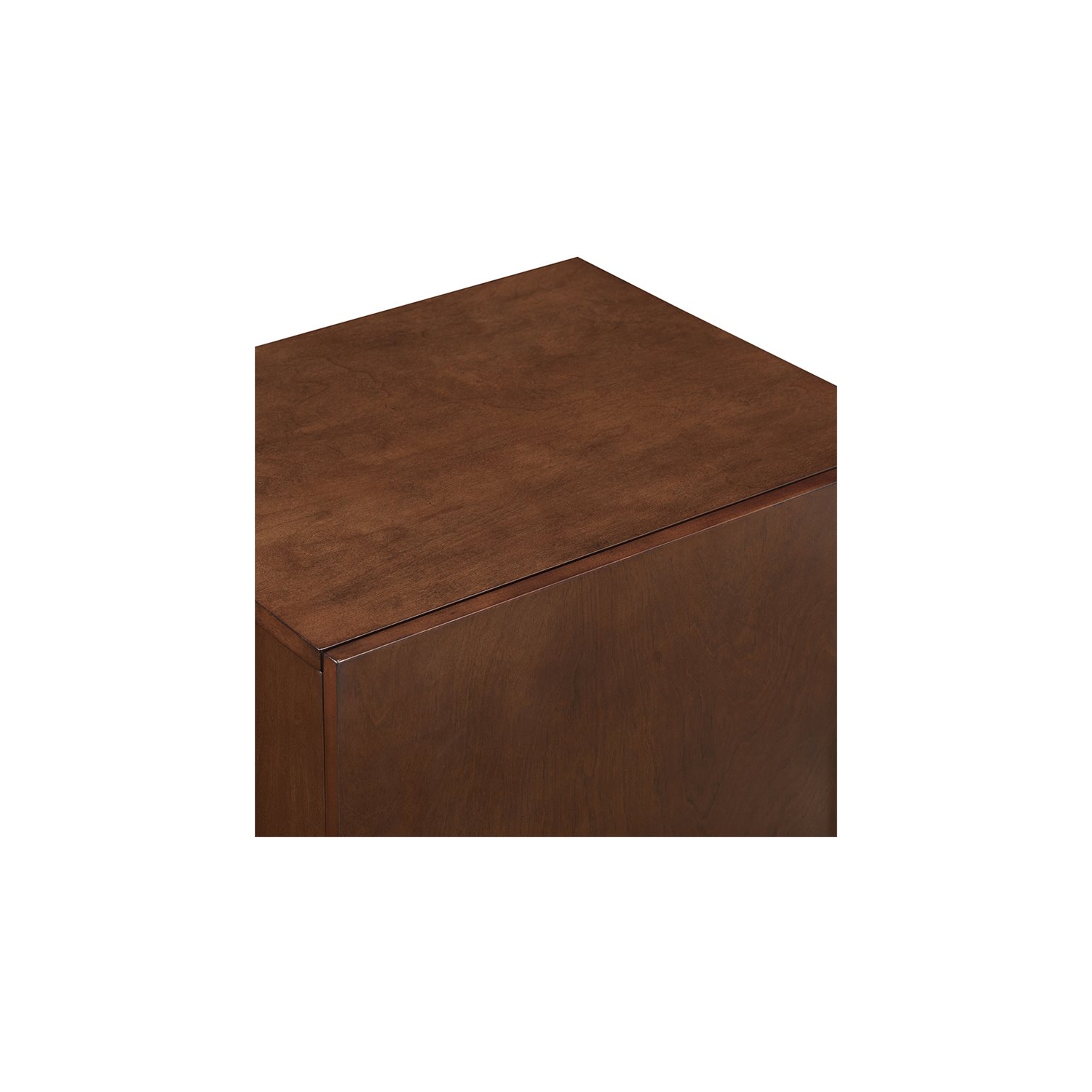 Bowery Hill Modern Engineered Wood Record Player Stand in Mahogany