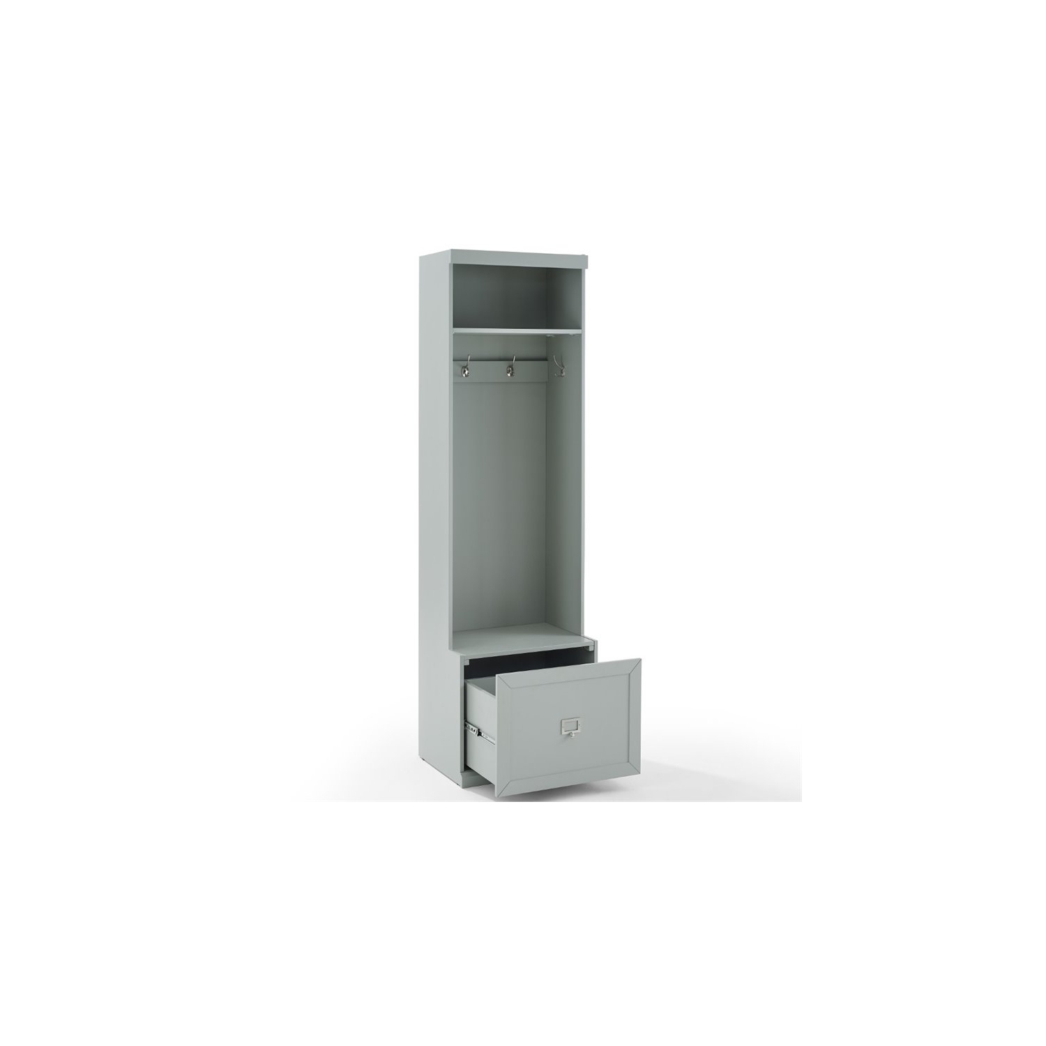 Portemanteau moderne en bois d’ingénierie de Bowery Hill, fini gris