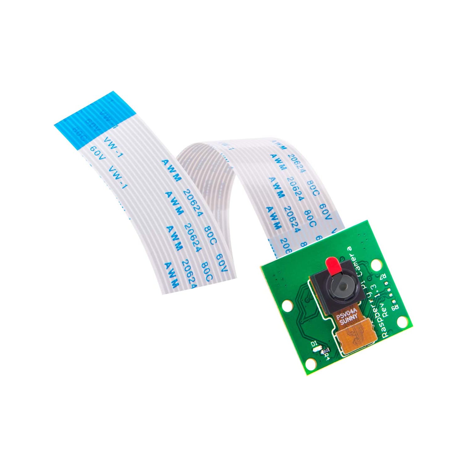 5MP 1080p HD Raspberry Pi Camera Module with OV5647 Sensor and 6 inch 15 Pin Ribbon Cable for Raspberry Pi Model A/B/B+, Pi 2, Pi 3, 3B+ and Pi 4