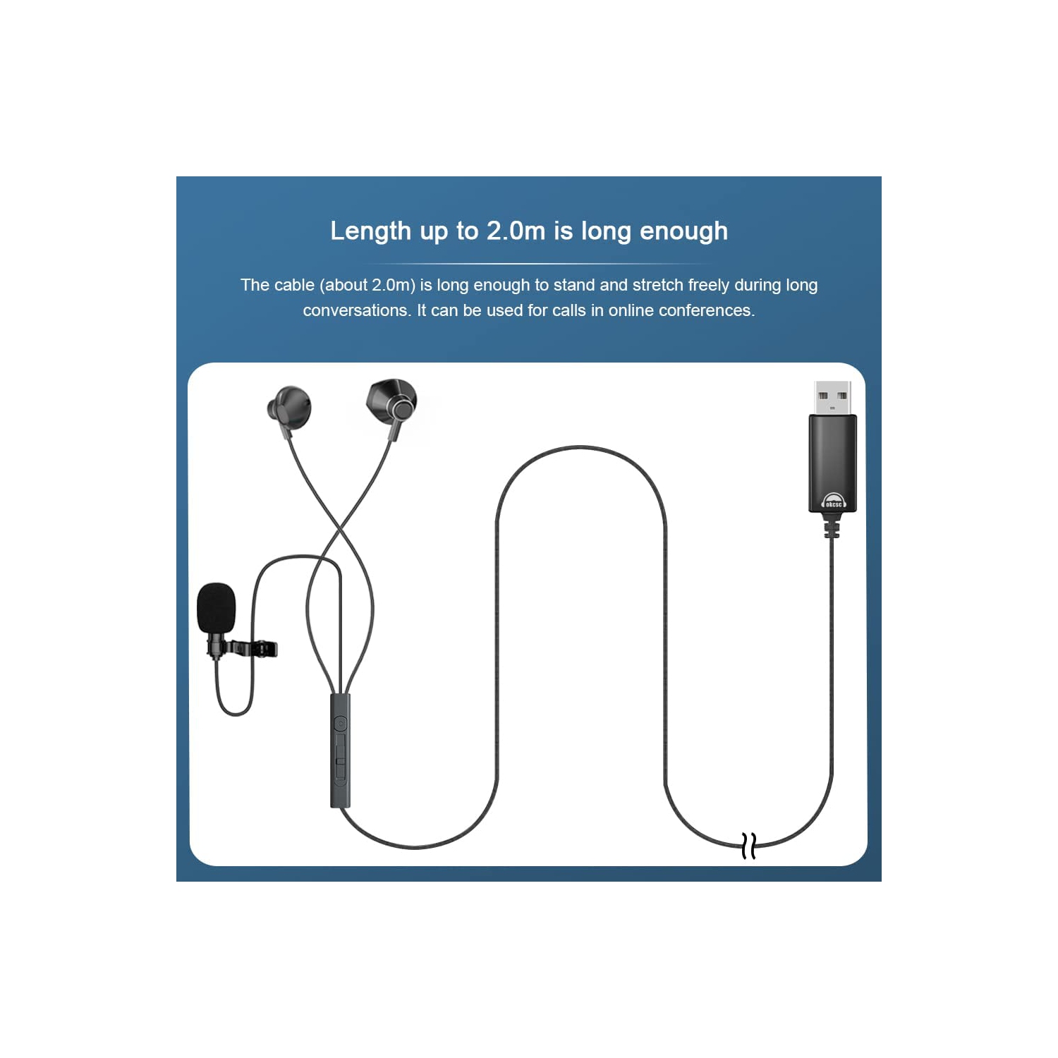 AC300 USB Microphone Earphones Compatible with Laptop, PC and Mac, Cameras, Recording Mic for YouTube,Interview,Video Omnidirectional Condenser