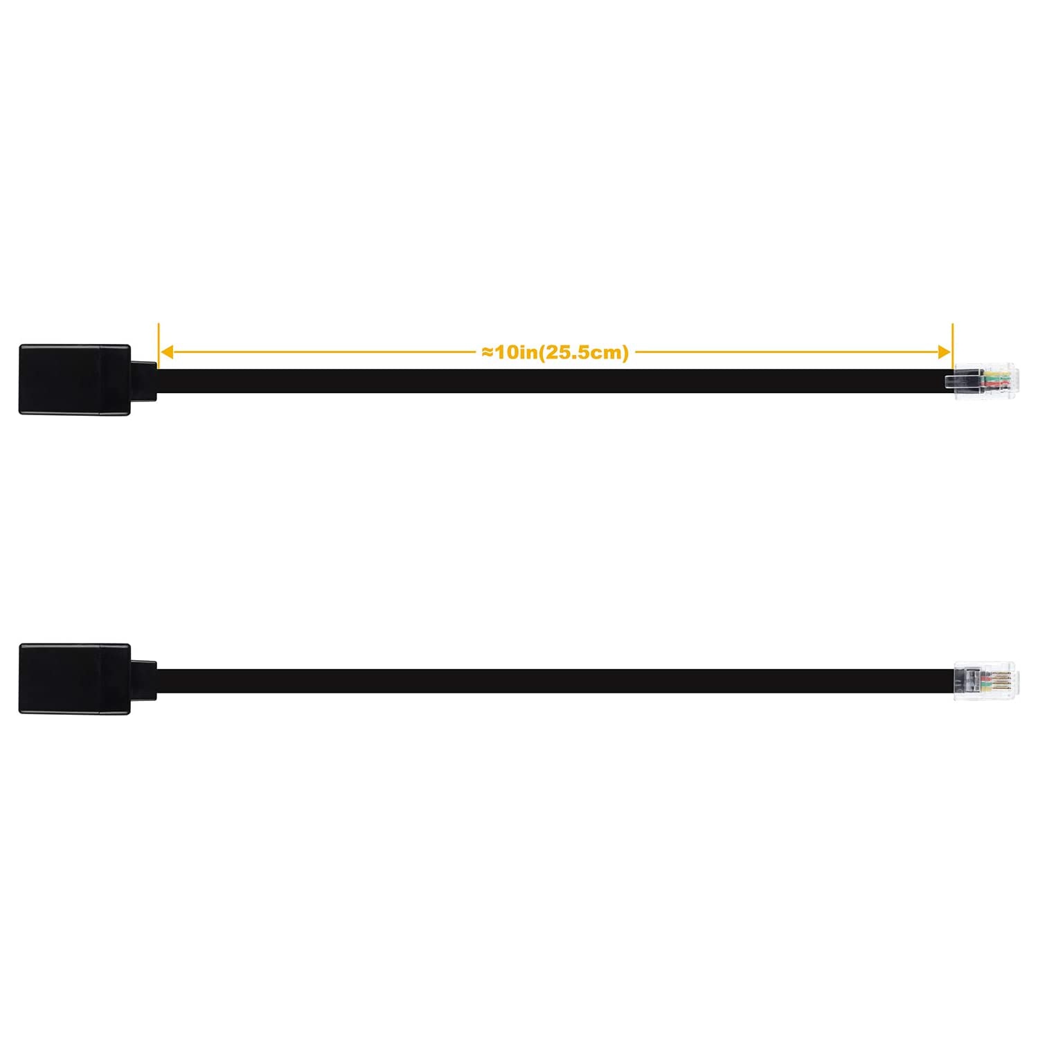 Rallonge d’adaptateur de casque d’écoute RJ9, câble femelle à mâle 4P4C, pas RJ11/RJ12, pour les téléphones de bureau de Plantronics, de Jabra et de