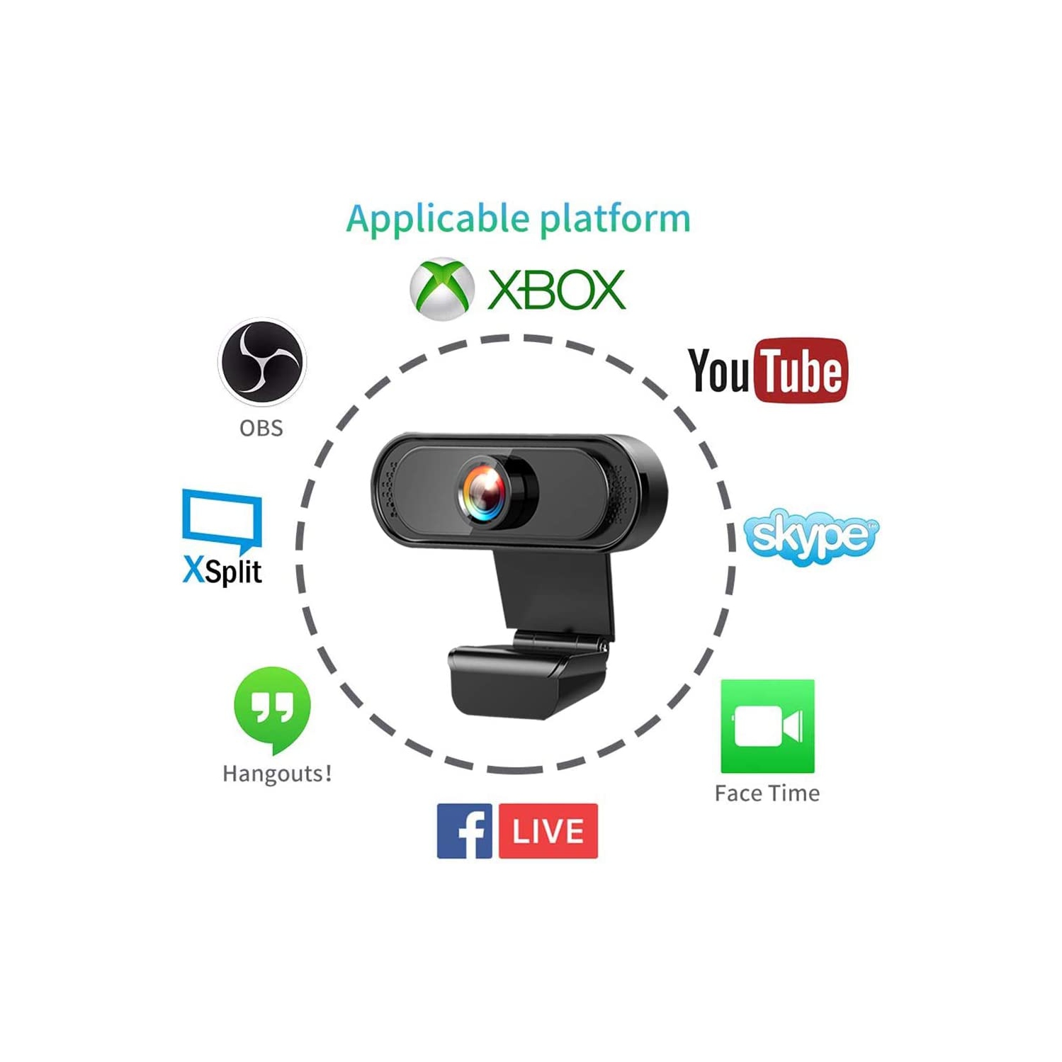 1080P Webcam with Microphone, Web Cam USB Camera, Plug and Play Computer HD Streaming Webcam Video Camera for PC Mac Desktop Laptop YouTube Skype
