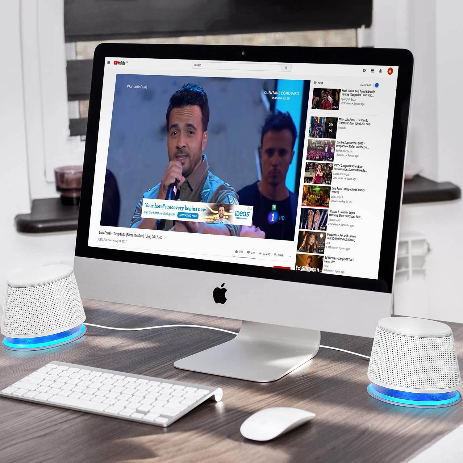 SW102 Computer Speakers, 5Wx2, Deep Bass in Small Body, Stereo 2.0 USB Powered 3.5mm Aux Multimedia Speakers, Built-in Bottom Bass Radiators, PC