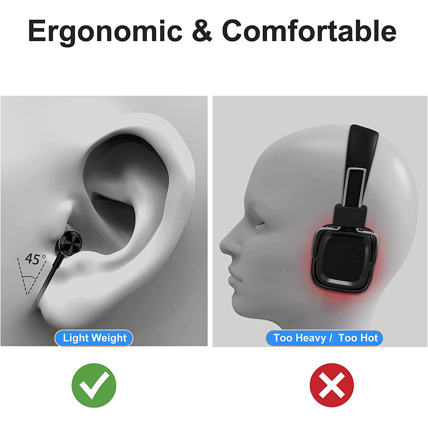 USB Headphones Computer Headset, Noise Cancelling in-Ear Wired Earphones with Microphone 7.5FT for Office Live Broadcast Gaming PS4, Compatible with