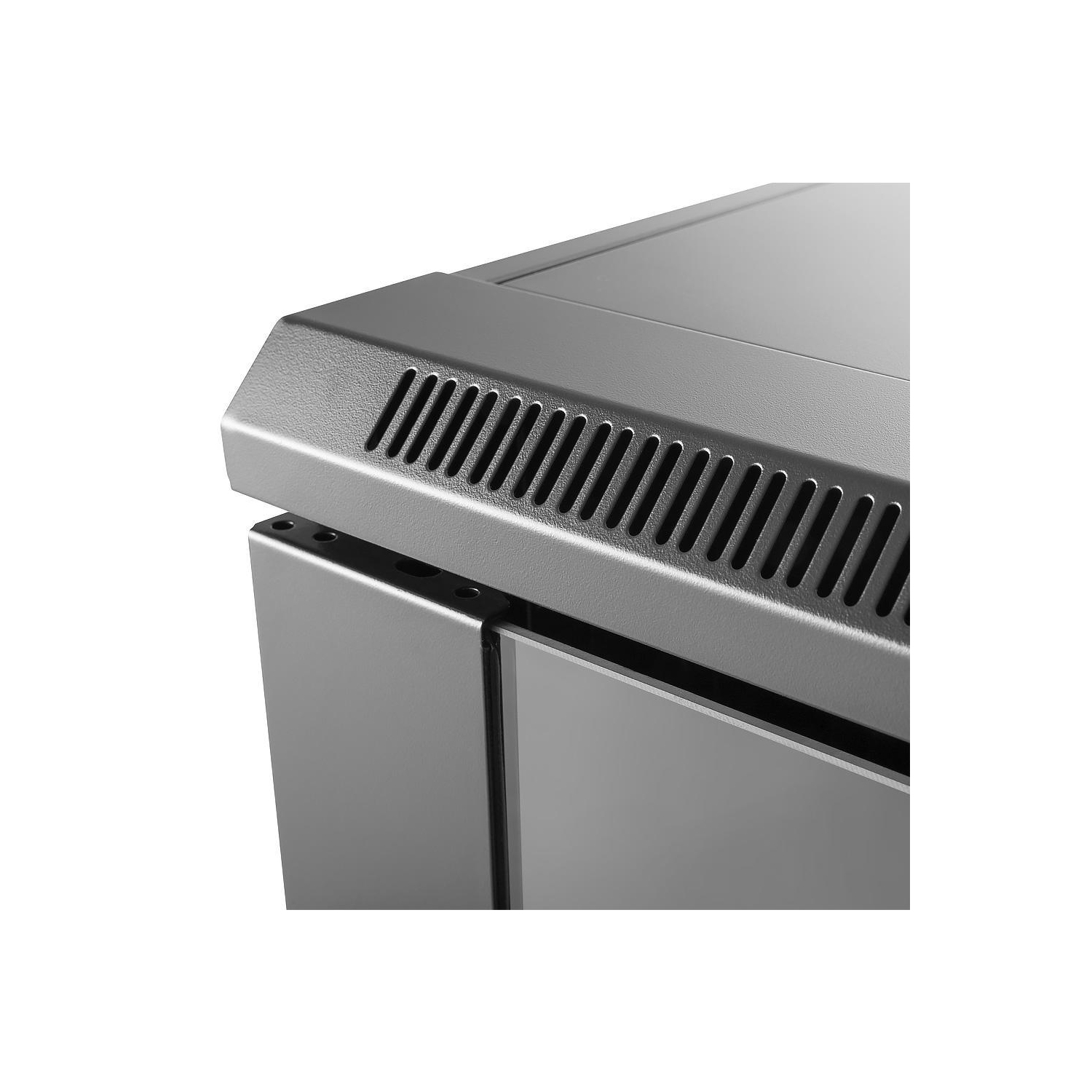 12U Network Server Rack, Server Cabinet Wall Mount Glass Door, 2 AC Powered Ventilation Fans with Hardware Including