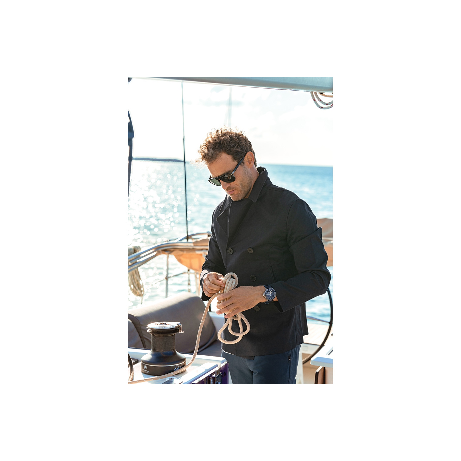 Bulova Mens Marine Star Automatic Watch 45mm Silver-Tone Stainless Steel Case Blue Leather and Silicone Strap with Blue Dial