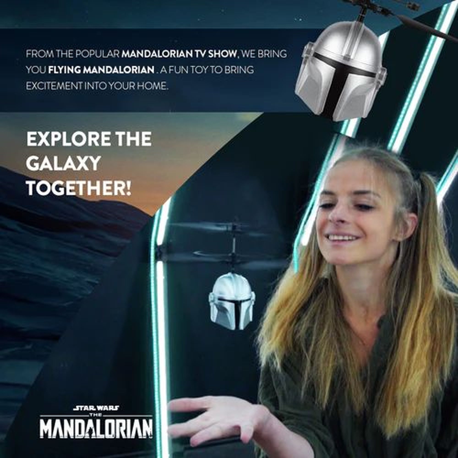 Star Wars The Mandalorian Mando Casque Sculpté Grosse Tête UFO Hélicoptère