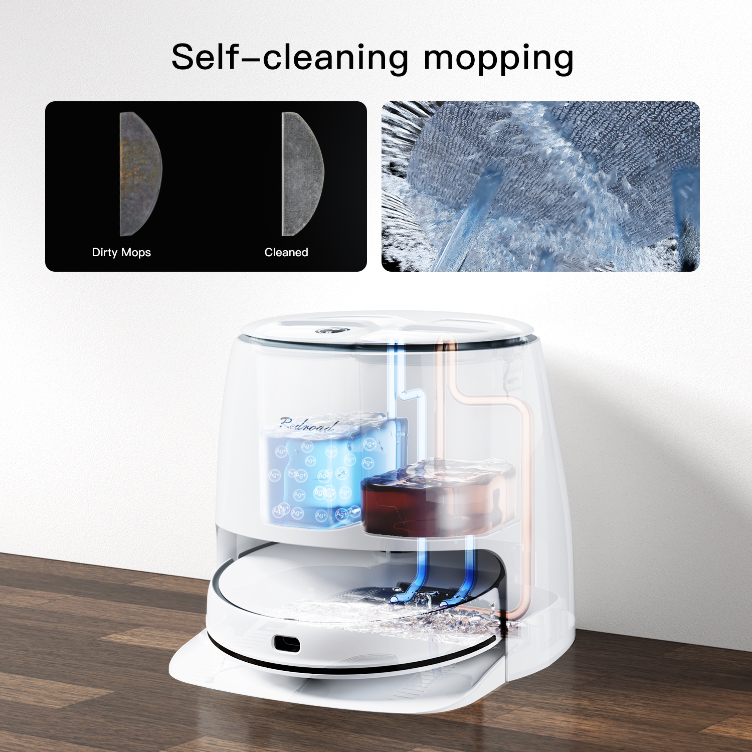 Redroad 5-in-1 Robot Vacuum and Mop with Auto-Self Cleaning Station, G10