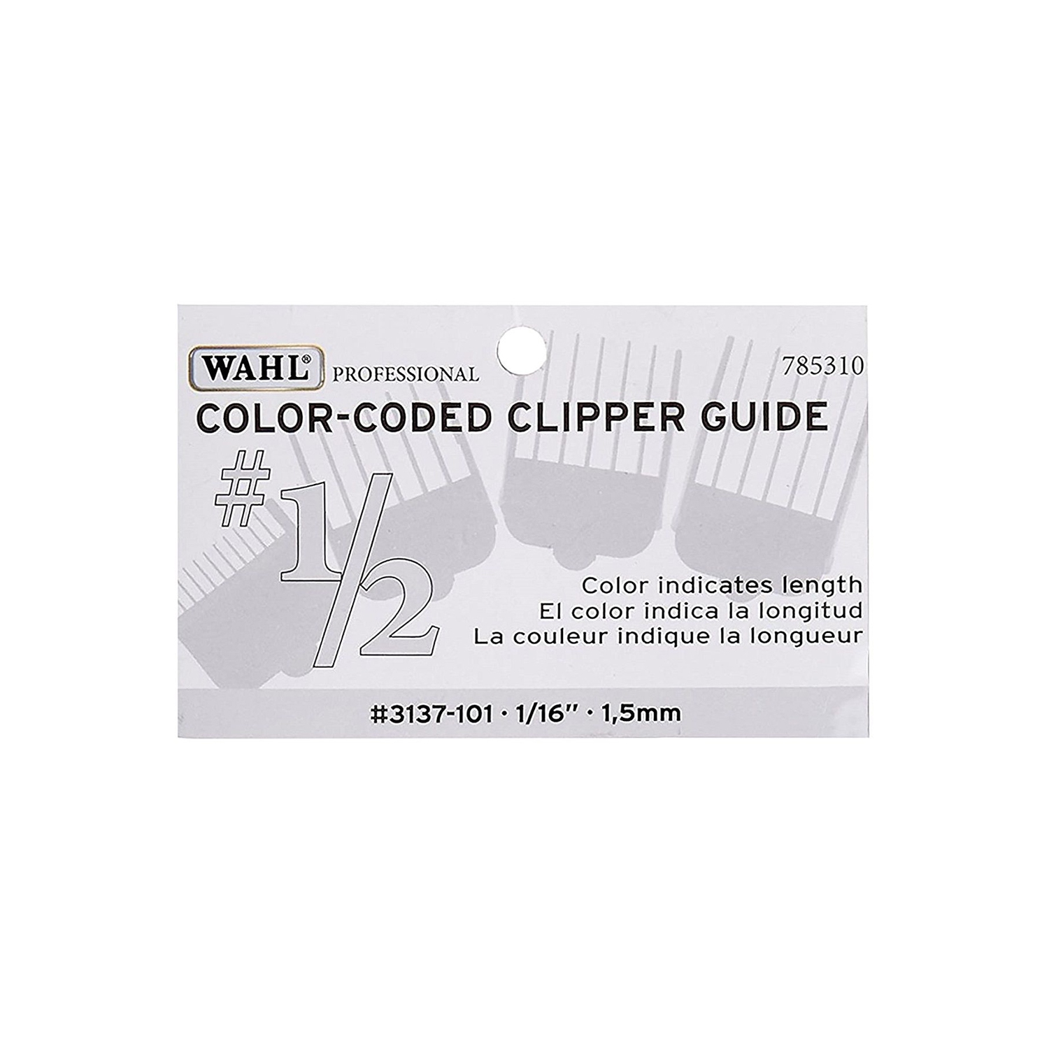 Wahl Color-Coded Clipper Guide [#1/2] - 1/16" #3137-101