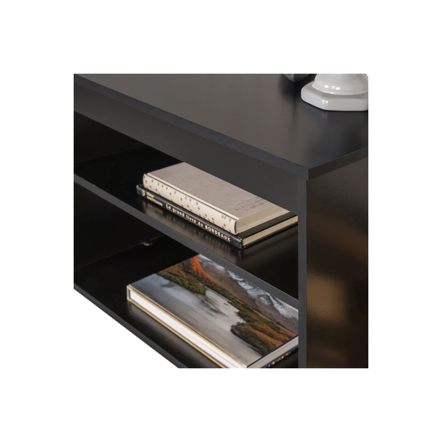 Meuble pour téléviseur de MADESA avec 4 tablettes et système d’organisation des câbles, pour téléviseurs de 55 po et moins, bois, 23 haut. X 15 prof.