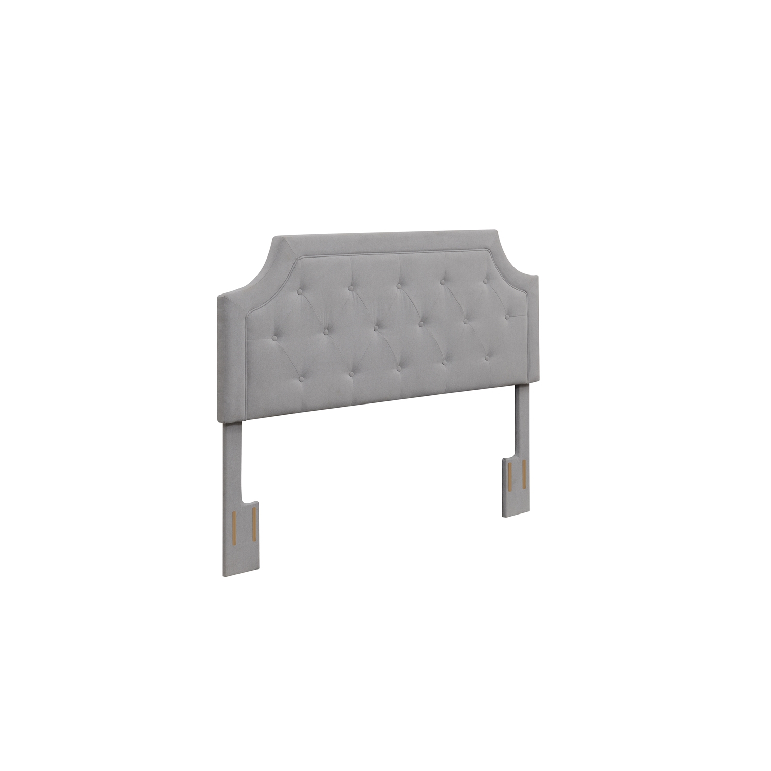 Alta Gray Microfiber Upholstered Diamond Tufted Queen Headboard