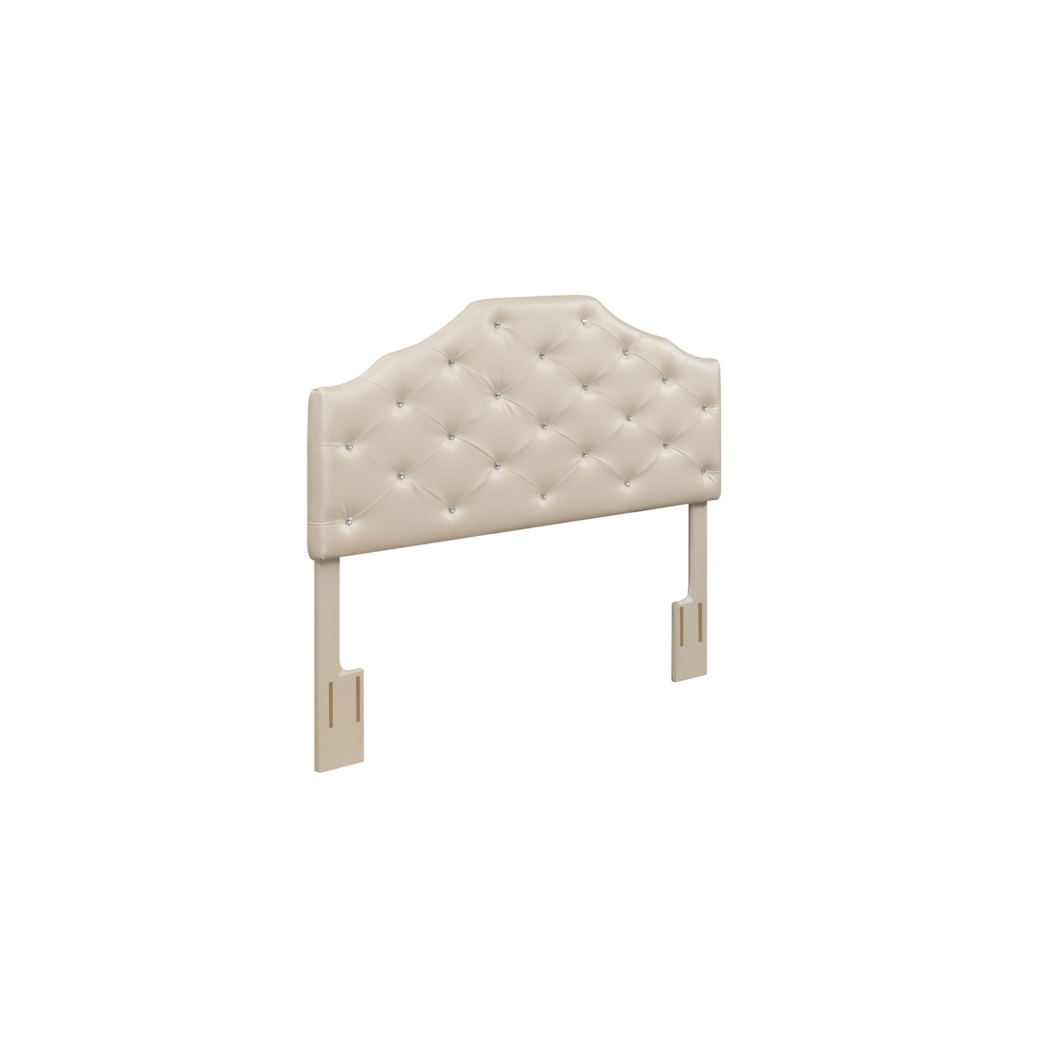 Tête de lit rembourrée en similicuir Dawson Pearl pour grand lit