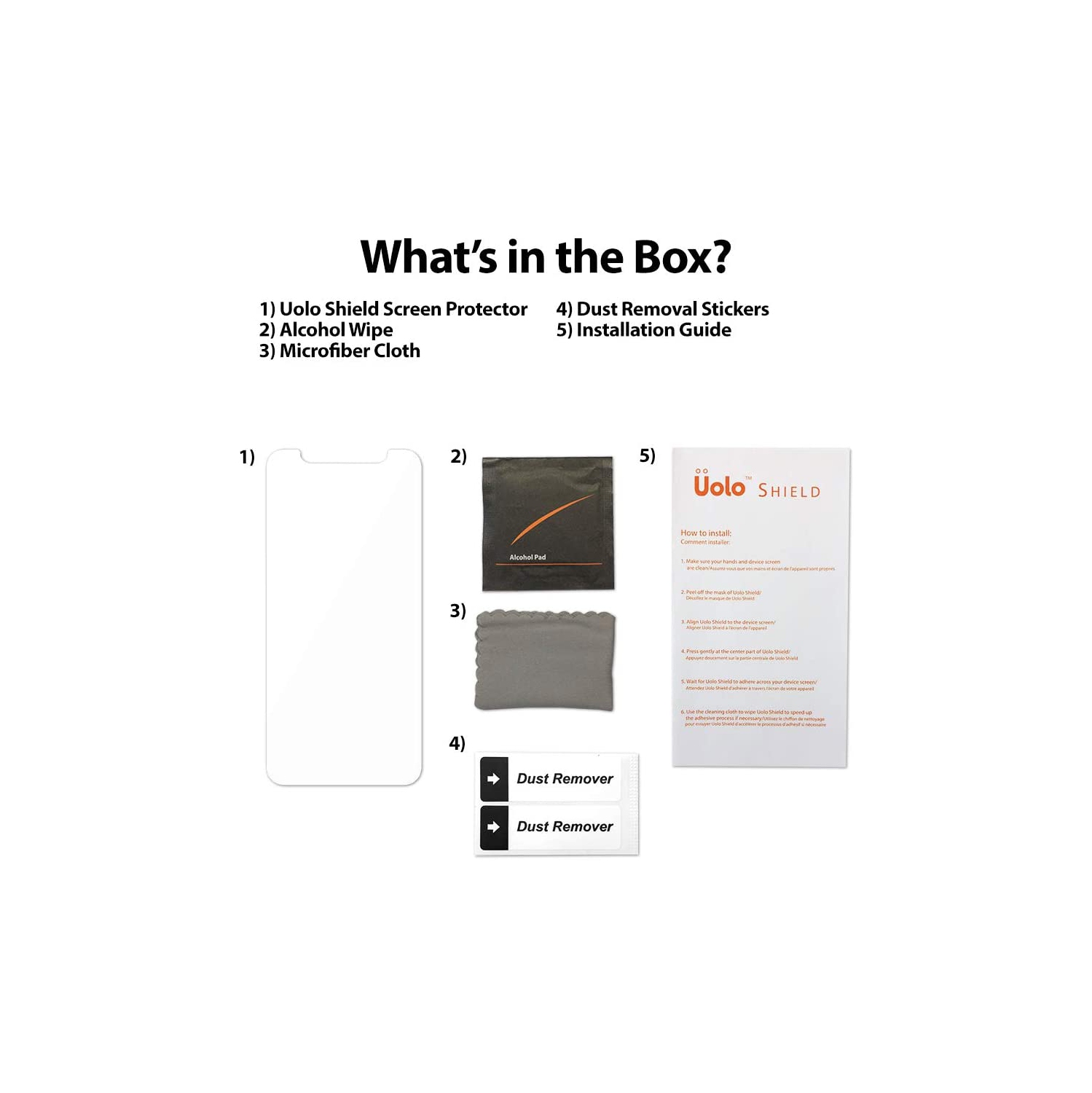 Uolo [Shield] Tempered Glass [9H] Screen Protector for iPhone 14 Pro