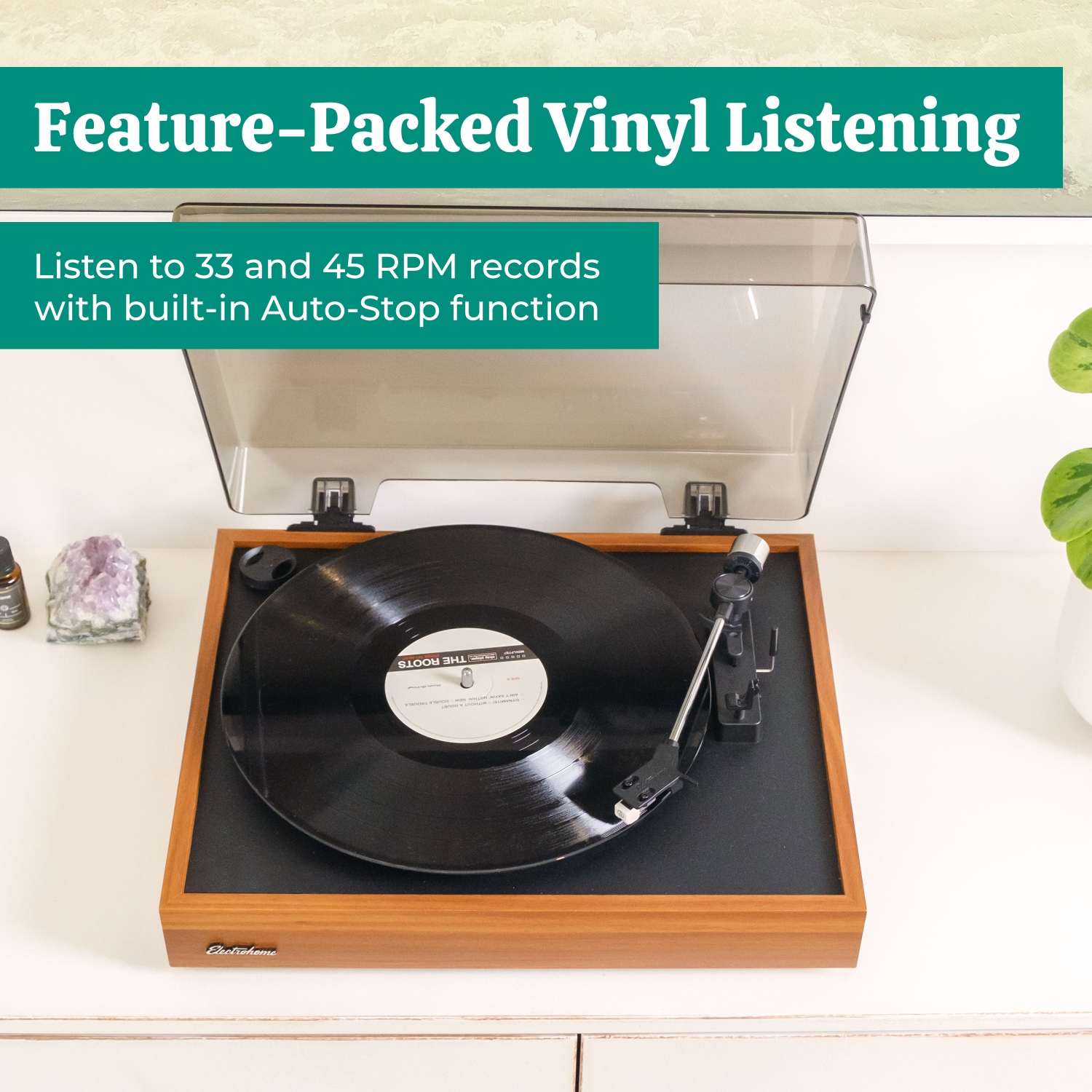 Electrohome Vinyl Record Player - Turntable, hot Bluetooth, Rad