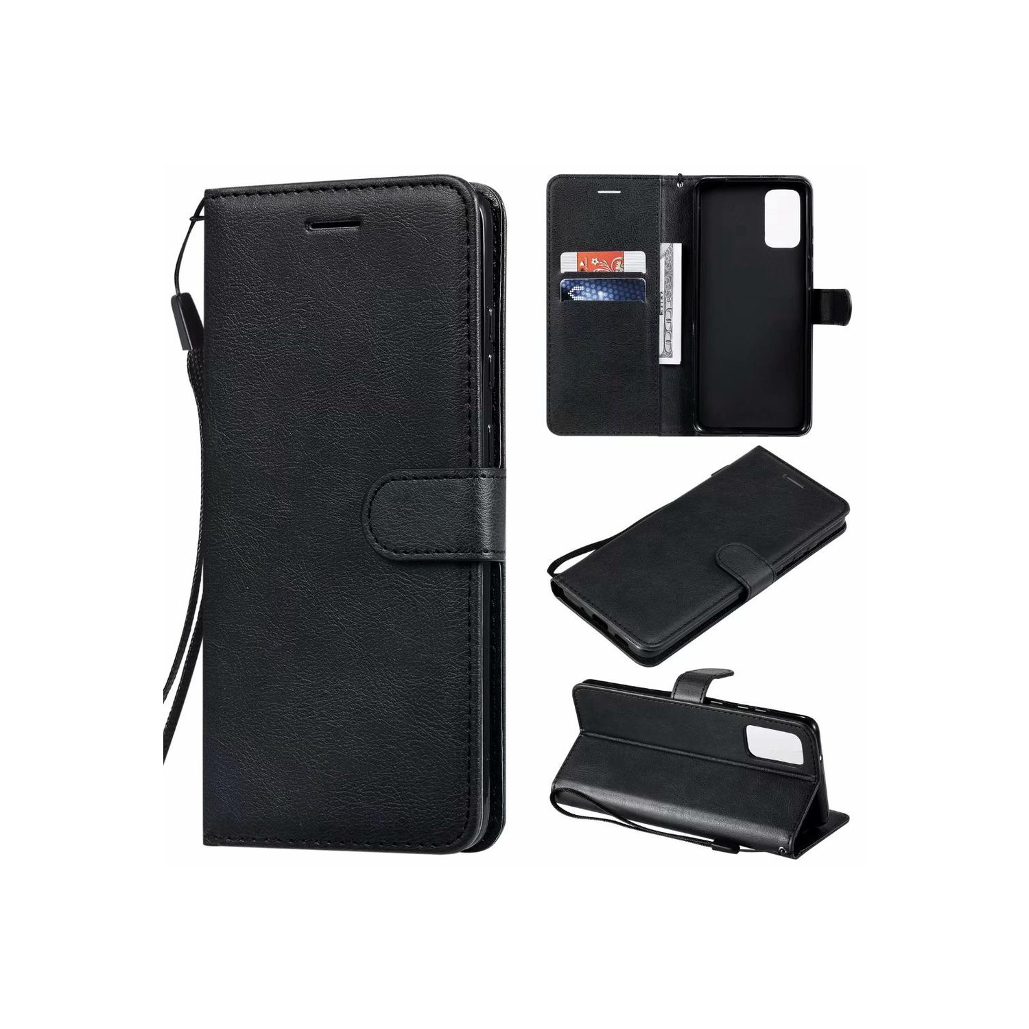 [CS] Samsung Galaxy A32 4G 6.4" Case, Magnetic Leather Folio Wallet Flip Case Cover with Card Slot, Black