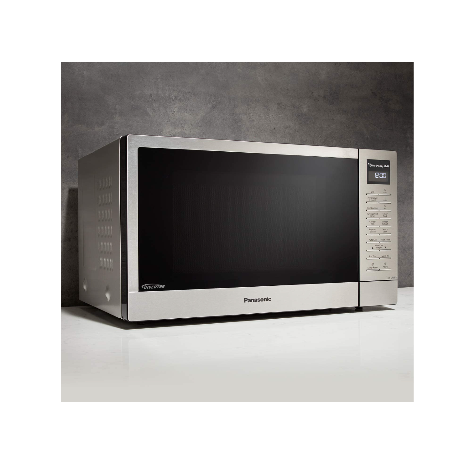 Panasonic Countertop Microwave Oven and Broiler Grill, 1.2 cu. ft. Stainless Steel - NN-GN68KS
