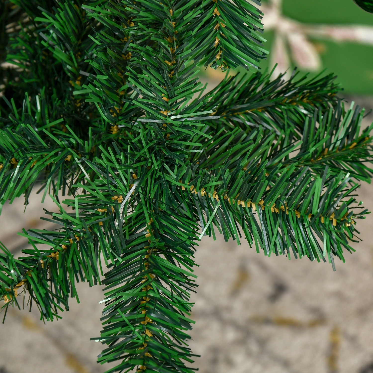 HOMCOM 7ft Arbre de Noël artificiel vert Fête de Noël avec ornement de décoration