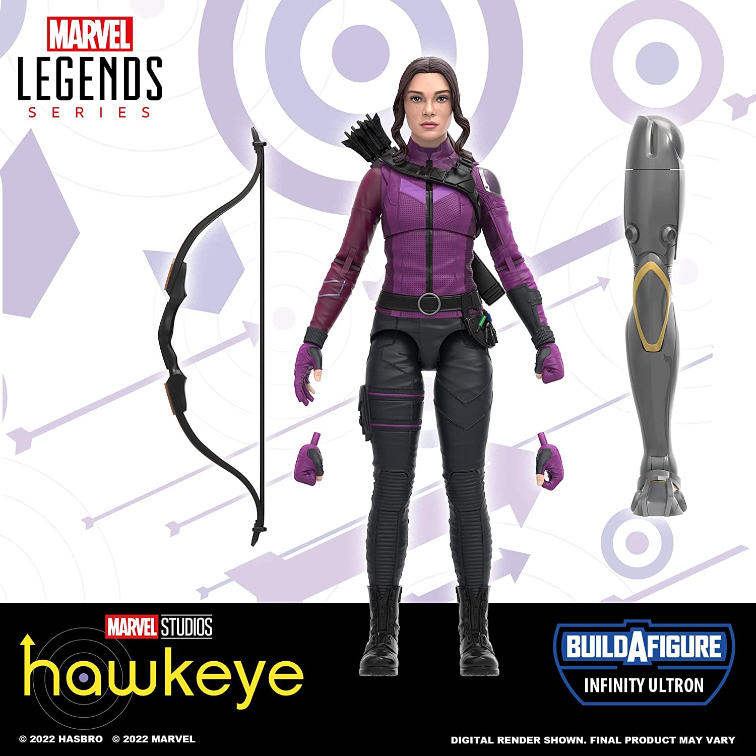 Hasbro Marvel Legends Series: Kate Bishop Disney Plus Hawkeye Build-a-Figure Infinity Ultron Action Figure