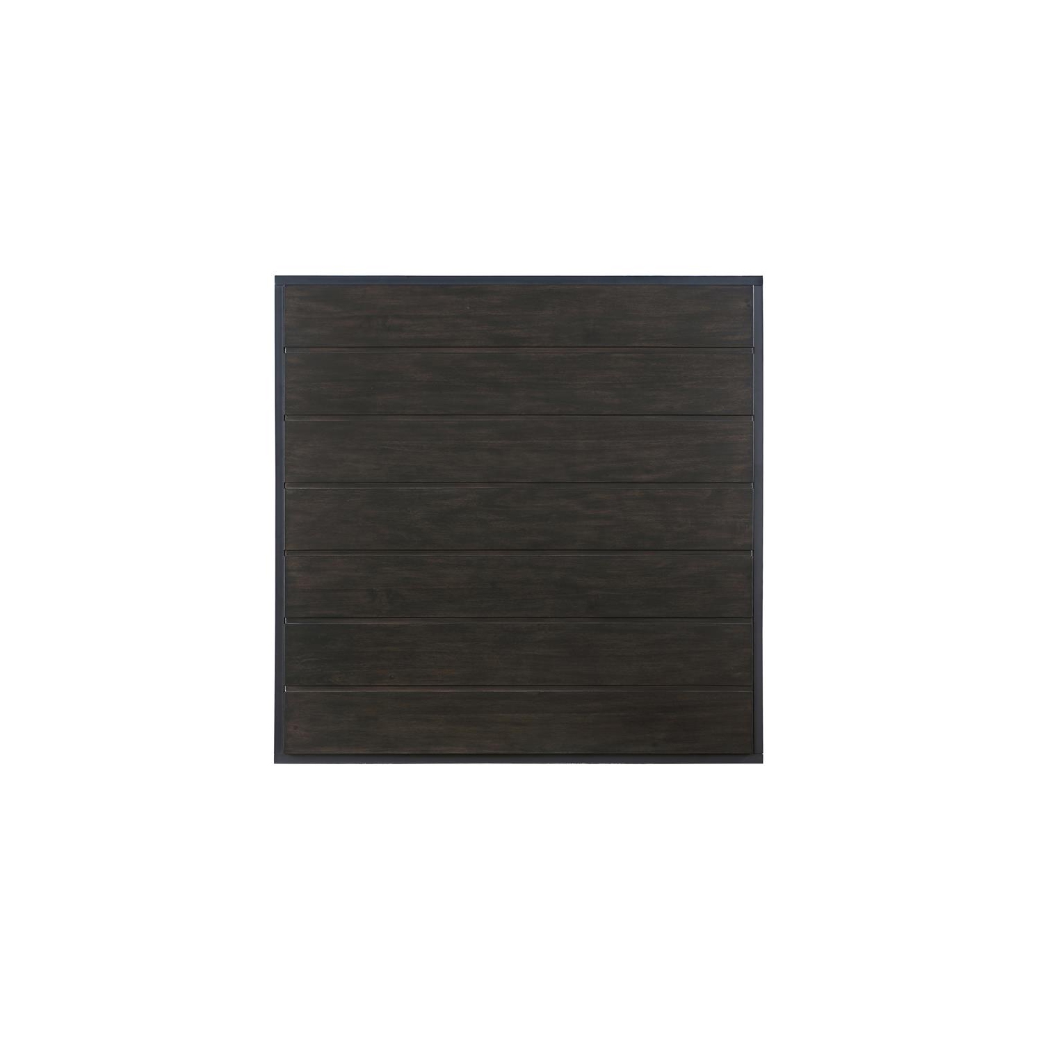 Bowery Hill Transitional Metal Base Mixed Media End Table in Gray