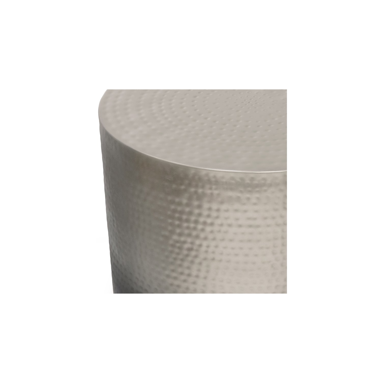 Simpli Home Nova Boho 19 " Metal Metal Side Table in Silver Ombre