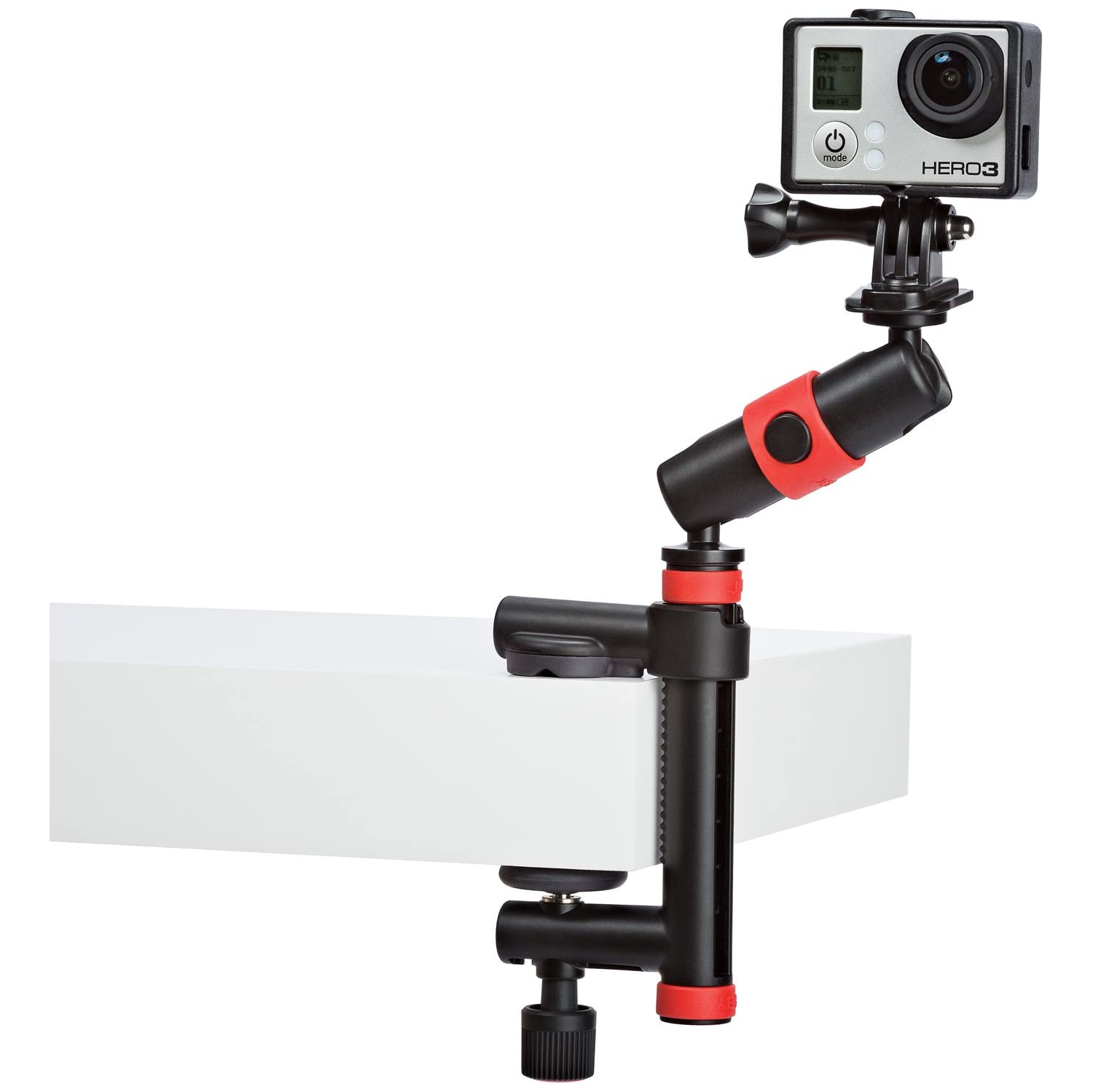 La pince action de JOBY et le bras verrouillable pour les caméras GoPro et les caméras d’action sportives