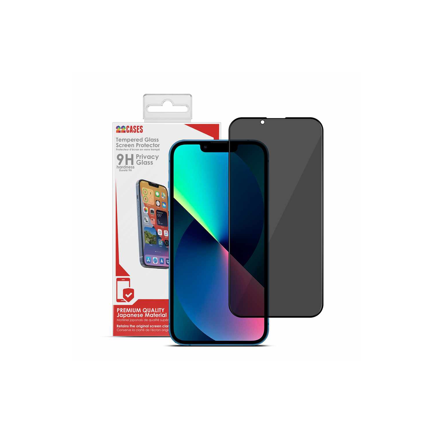 22 cases Privacy Tempered Glass Screen Protector for iPhone 14 | Made for iPhone 16e/14/13