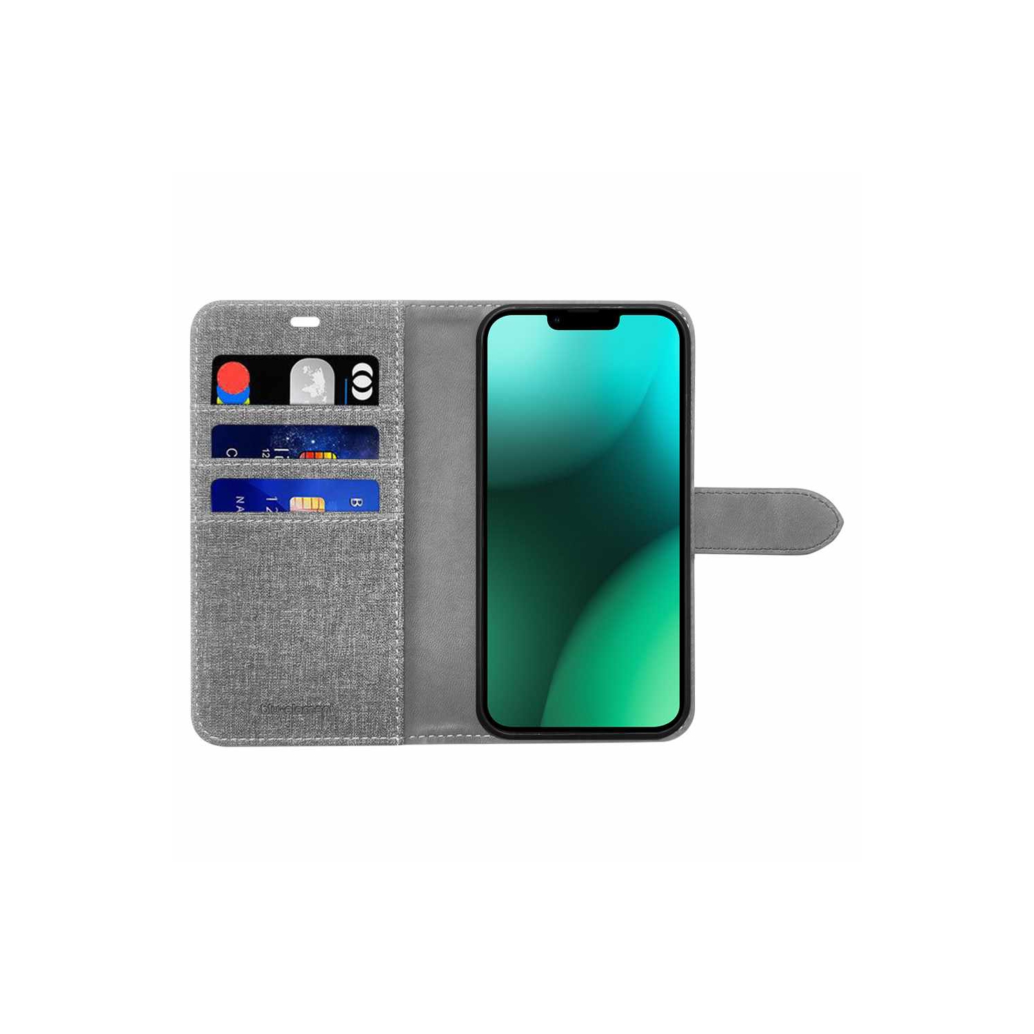 Blu Element – Étui folio 2-en-1 avec étui MagSafe, gris Gravity, pour iPhone 14/13, BE21FI2241MSGG