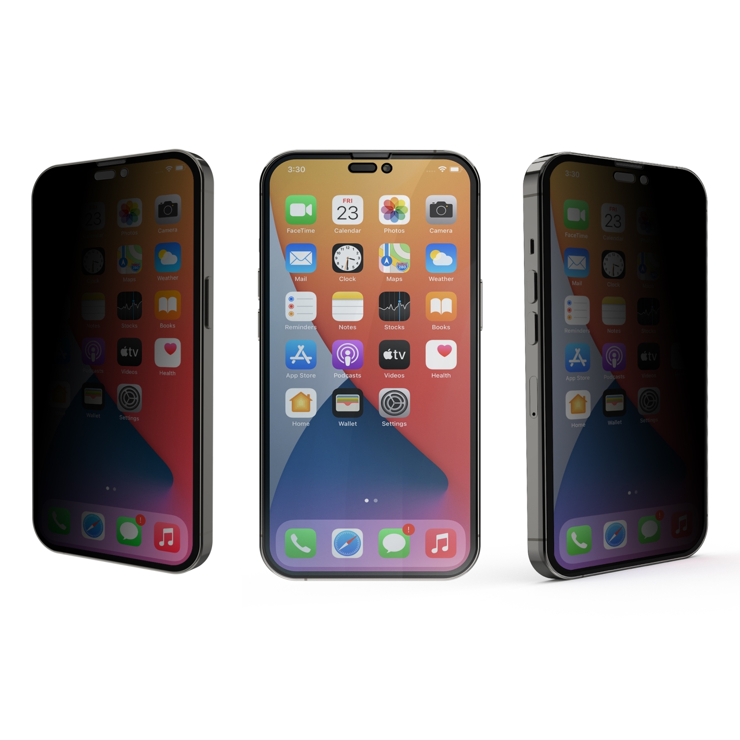 Protecteur d'écran en verre de confidentialité de JCPal pour iPhone 14 Pro