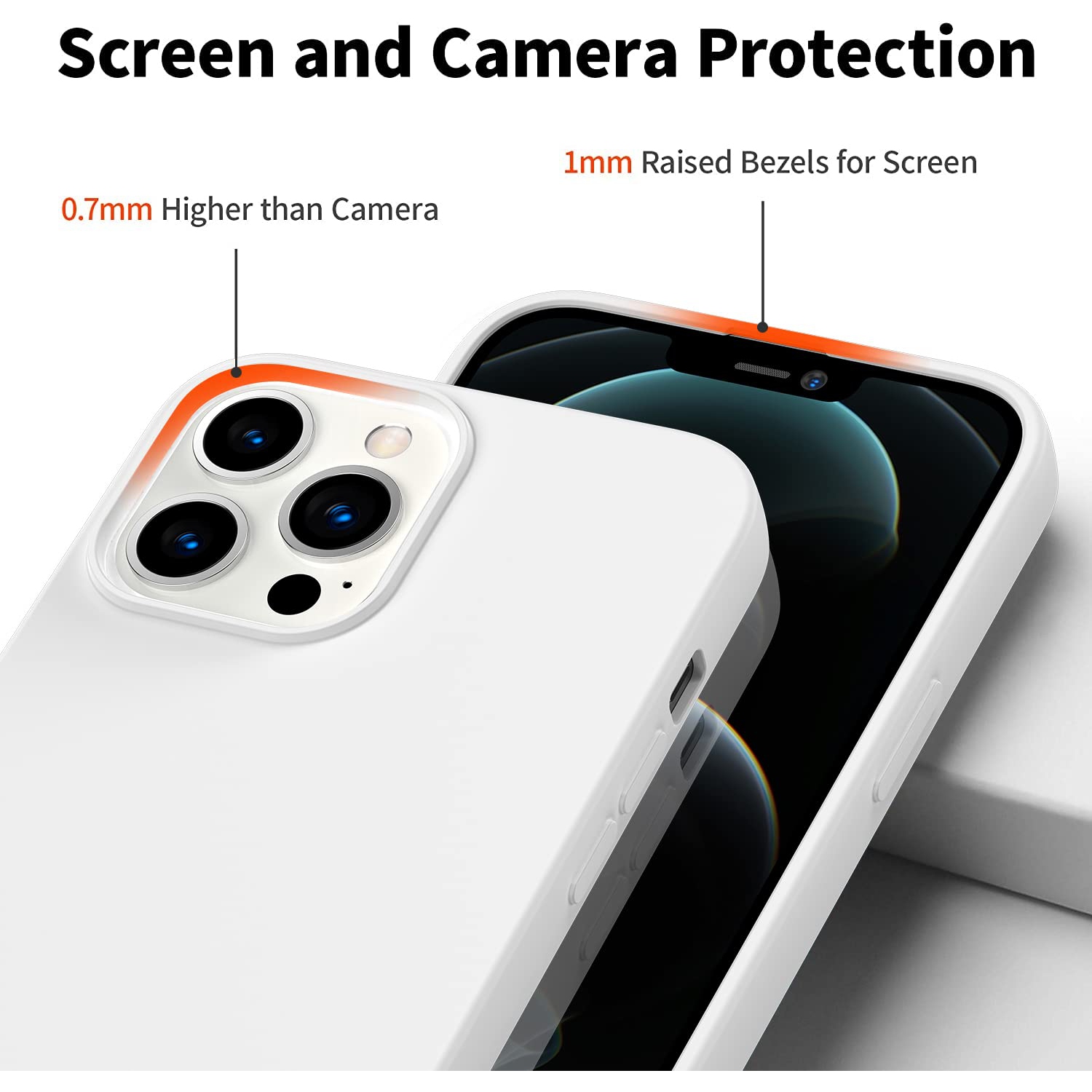 Amytor Designed for iPhone 14 Pro Max Case, Silicone Ultra Slim Shockproof Phone Case with Soft Anti-Scratch Microfiber Lini