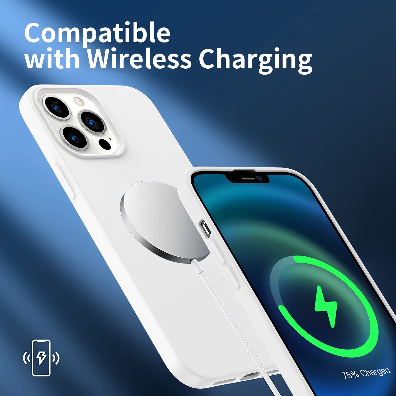 Amytor Designed for iPhone 14 Pro Max Case, Silicone Ultra Slim Shockproof Phone Case with Soft Anti-Scratch Microfiber Lini