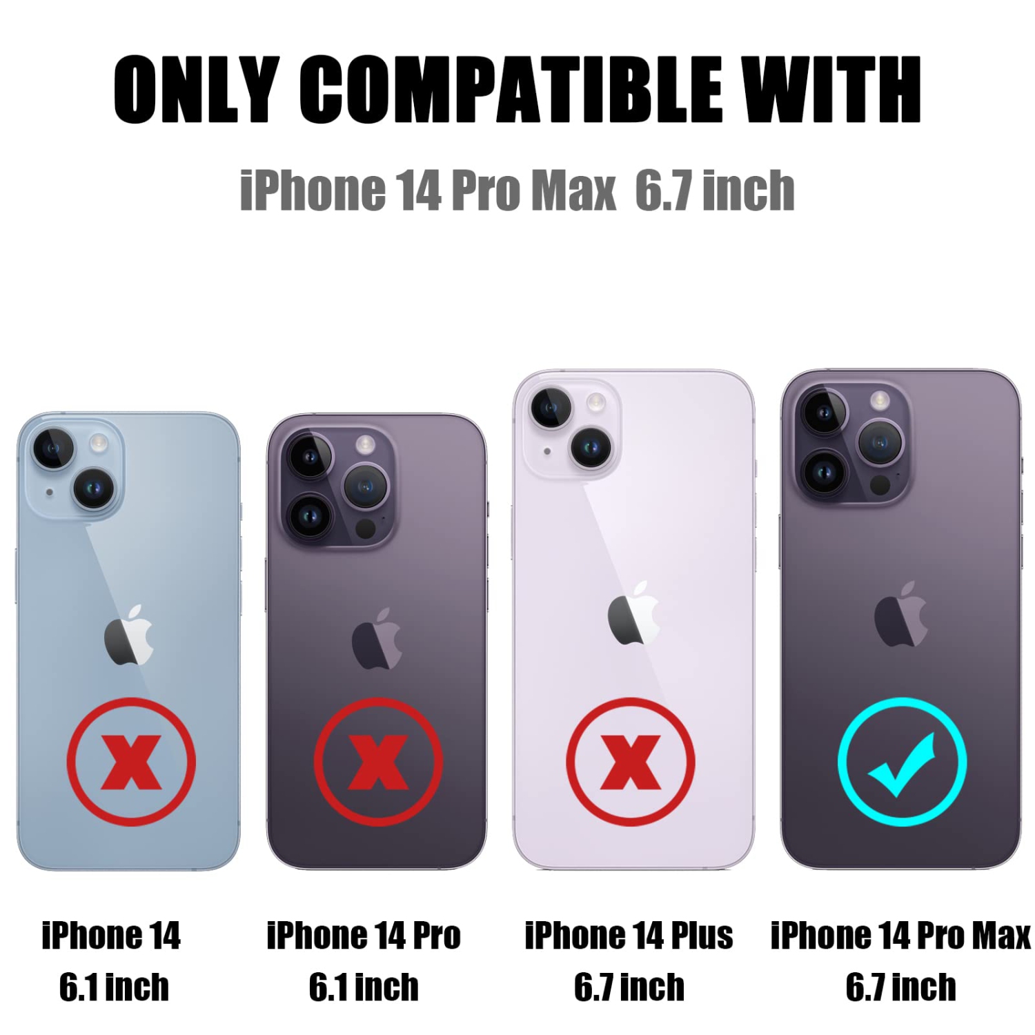 Étui avec porte-cartes robuste protecteur double couche résistant aux chocs et fentes pour cartes dissimulées pour iPhone 14 Pro Max de Nvollnoe