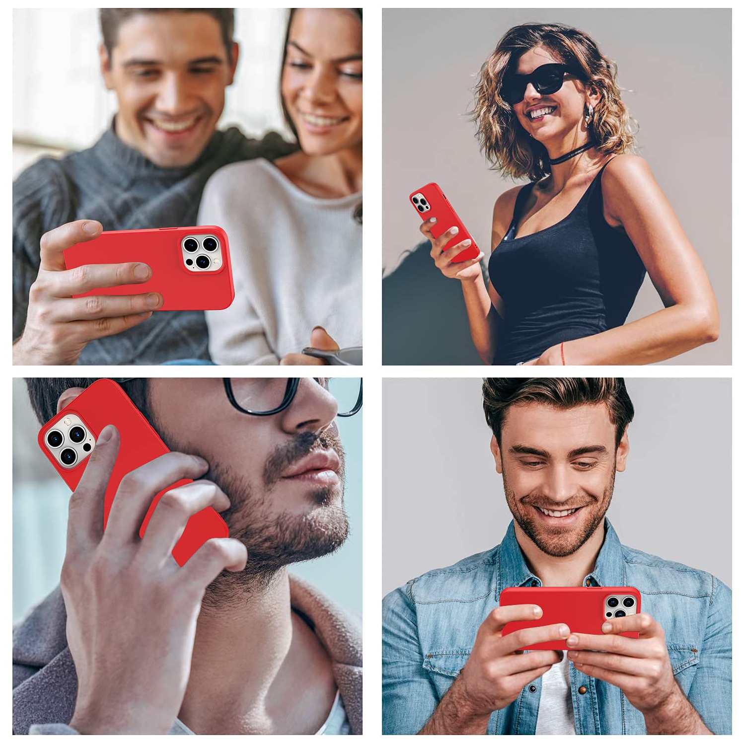 Amytor Designed for iPhone 14 Pro Max Case, Silicone Ultra Slim Shockproof Phone Case with Soft Anti-Scratch Microfiber Lini