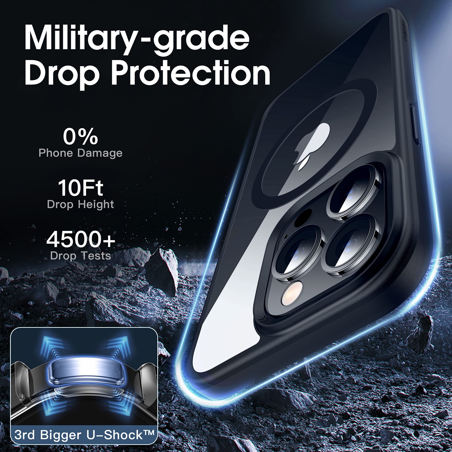 CASEKOO Strong Magnetic Clear for iPhone 14 Pro Max Case Non-Yellowing MIL-Grade Drop plustection Compatible with MagSaf