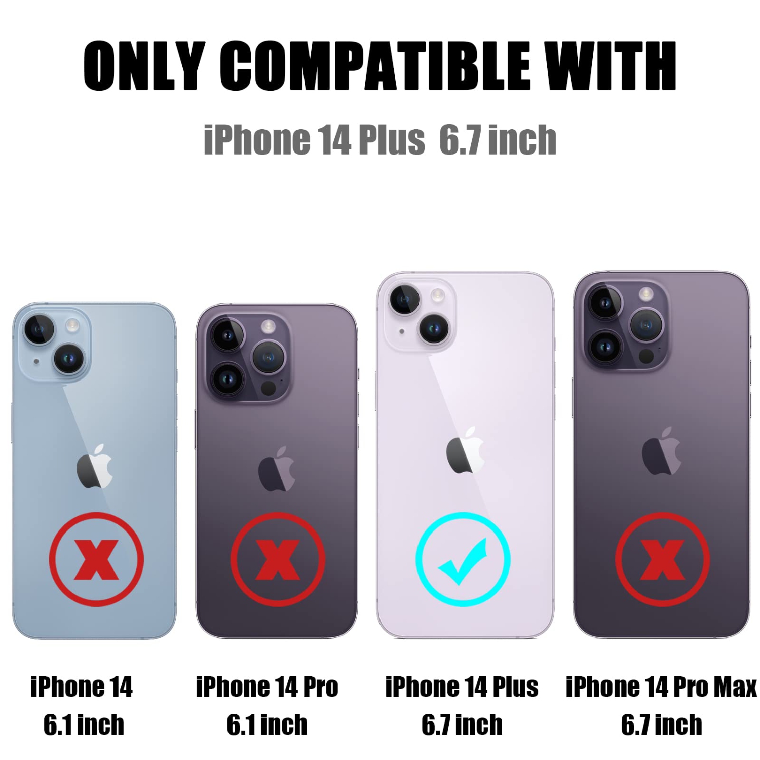 Nvollnoe for iPhone 14 Plus Case with Card Holder Heavy Duty Protective Dual Layer Shockproof Hidden Card Slot Slim Wallet C