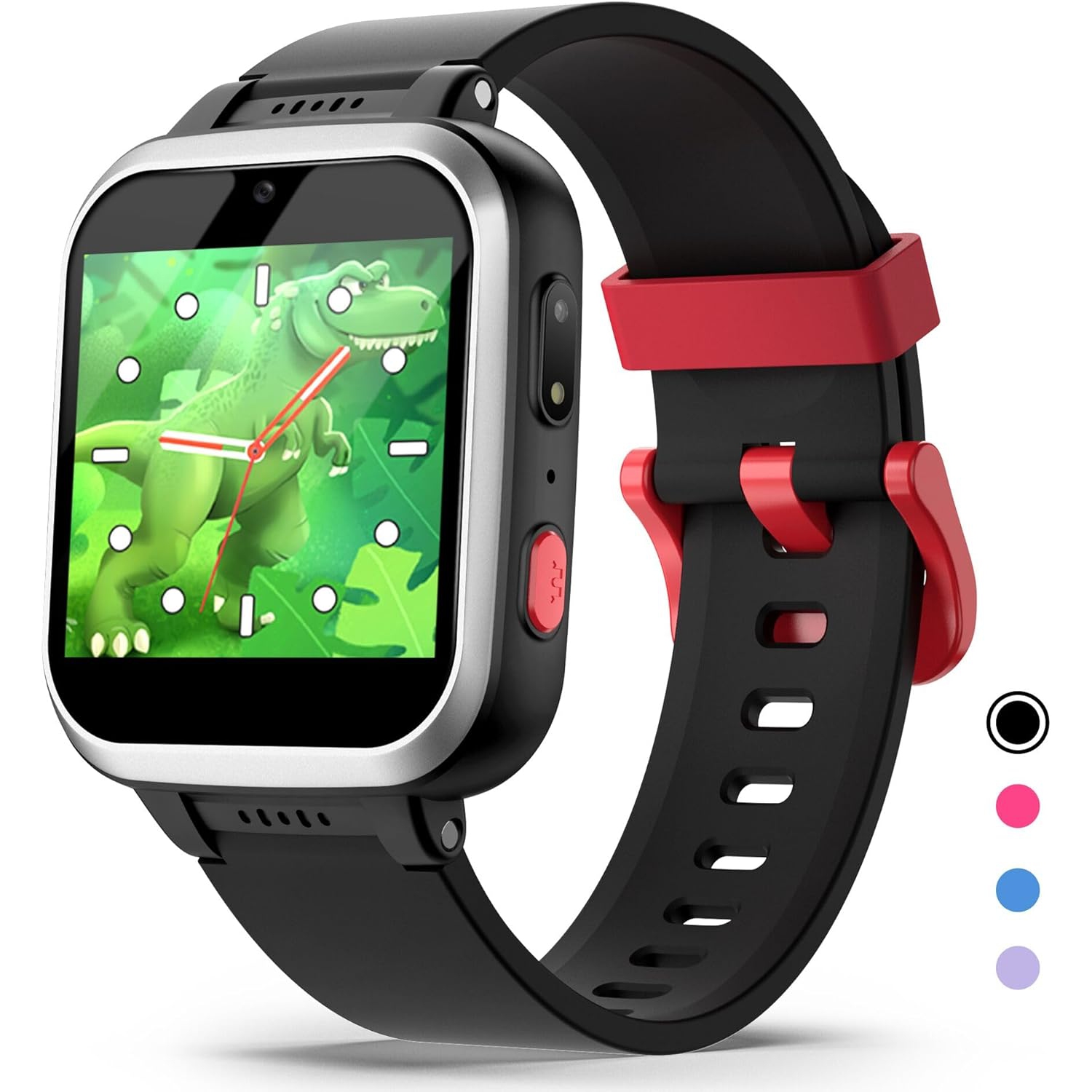 Montre intelligente pour enfants avec deux caméras, jeux, musique, lampe de poche et outils d'apprentissage – Montre intelligente à écran tactile HD