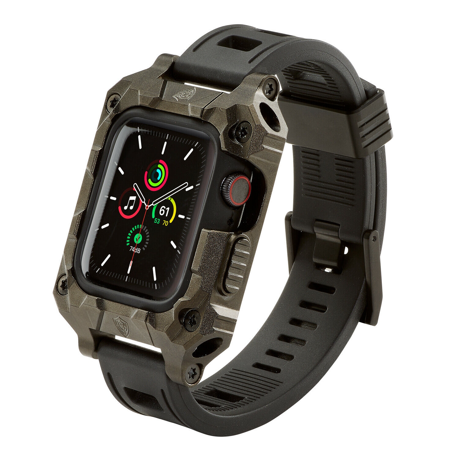 Rowe Tactical - Rowe Shield Apple Watch Case for Series 4/5/6/SE, Size 44mm with ISOFrane Band - CNC Machined 6061 Aluminum, PVD Black